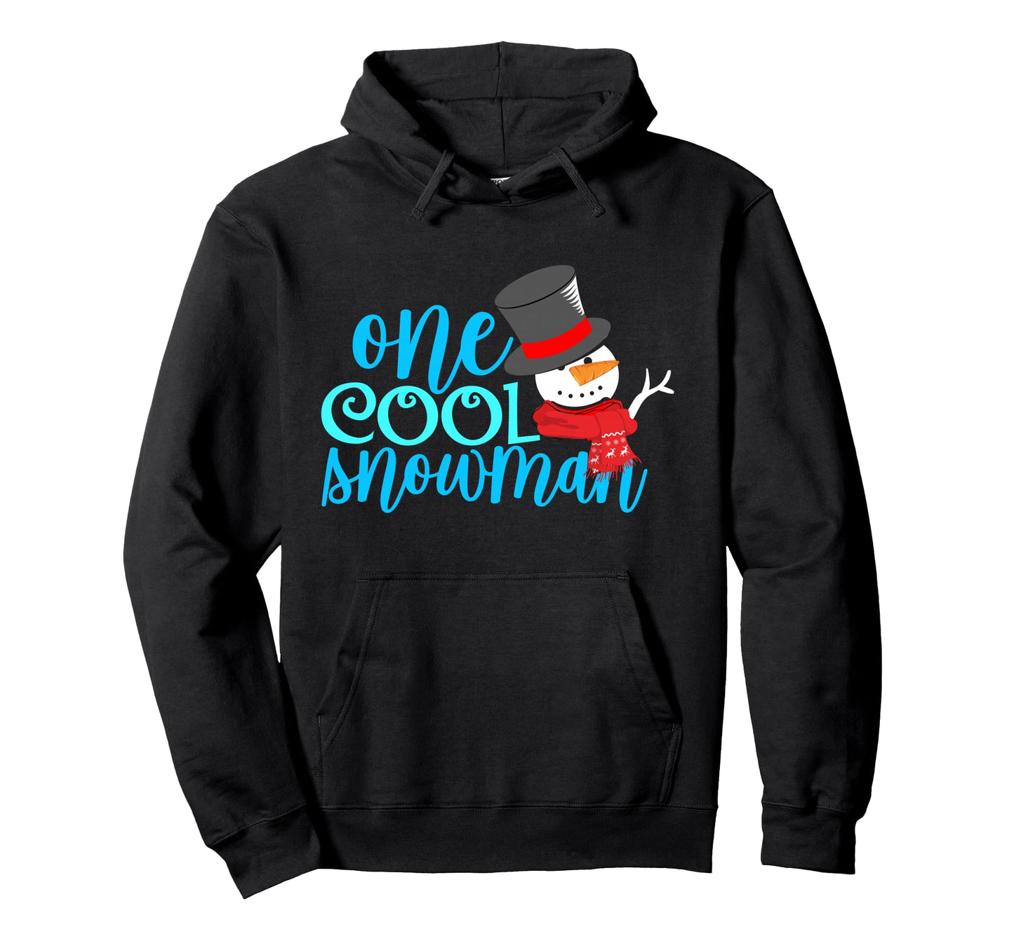 One Snowman Winter Hat Scarf Funny Hoodie - Aesthetic Graphic for Adults - T-Shirt, Sweatshirt, Hoodie