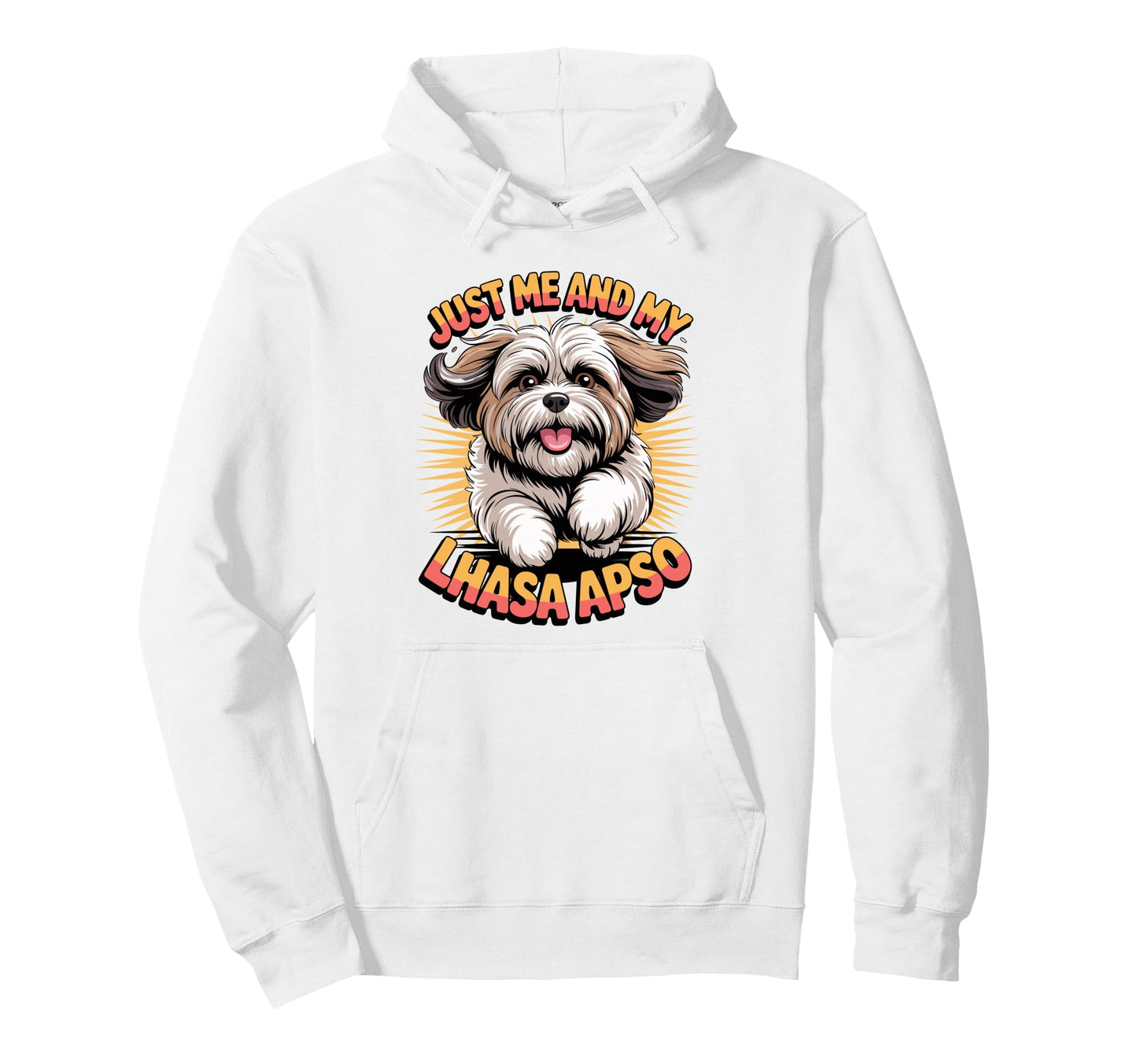 Cartoon Pet Small Dog Breed Just Me And My Hoodie - Unique Graphic Unisex - T-Shirt, Sweatshirt, Hoodie