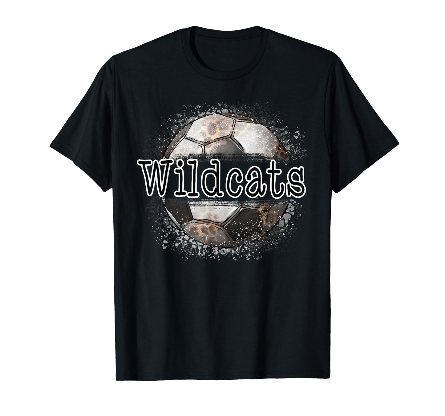 Wildcats Soccer Leopard Splatter Game T-Shirt - Trendy Graphic for Adults - T-Shirt, Sweatshirt, Hoodie