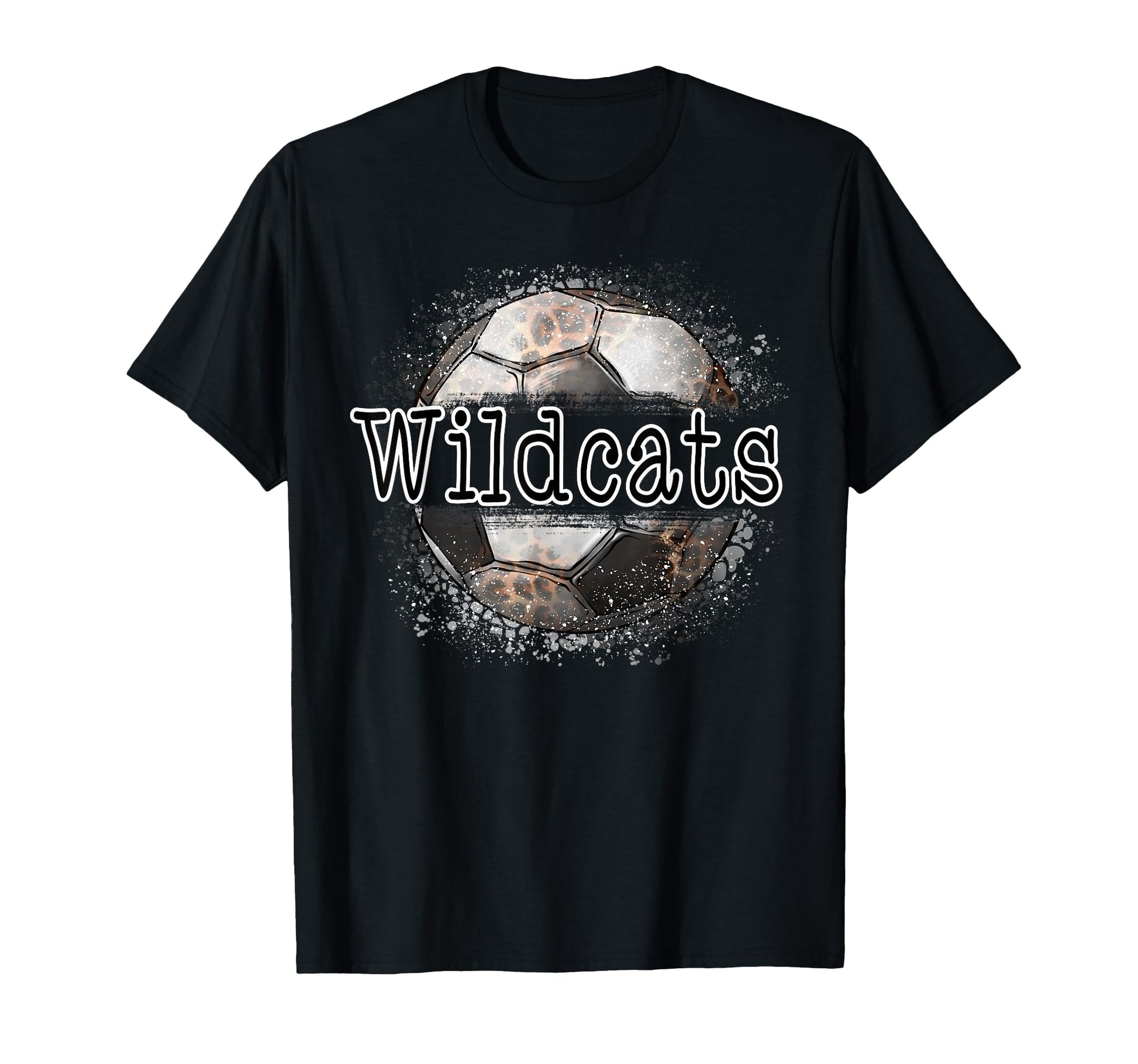 Wildcats Soccer Leopard Splatter Game T-Shirt - Trendy Graphic for Adults - T-Shirt, Sweatshirt, Hoodie
