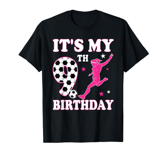 9Th Birthday Soccer Themed 9 T-Shirt - Casual Everyday Wear for Adults - T-Shirt, Sweatshirt, Hoodie