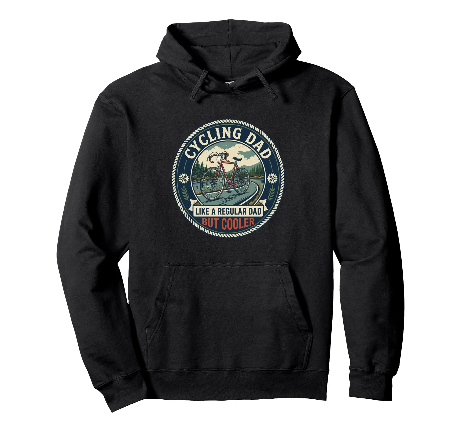 Cycling Dad Road Cyclist Bicycle Fitness Hoodie - Aesthetic Graphic Unisex - T-Shirt, Sweatshirt, Hoodie