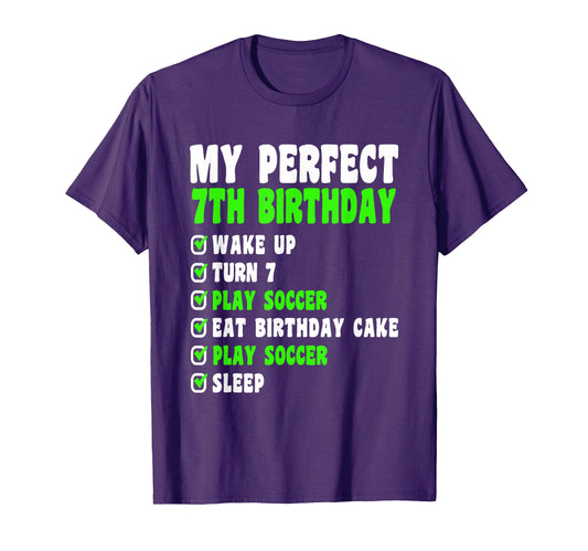 7 Year Old My 7Th Birthday Soccer T-Shirt - Streetwear Style for Adults - T-Shirt, Sweatshirt, Hoodie