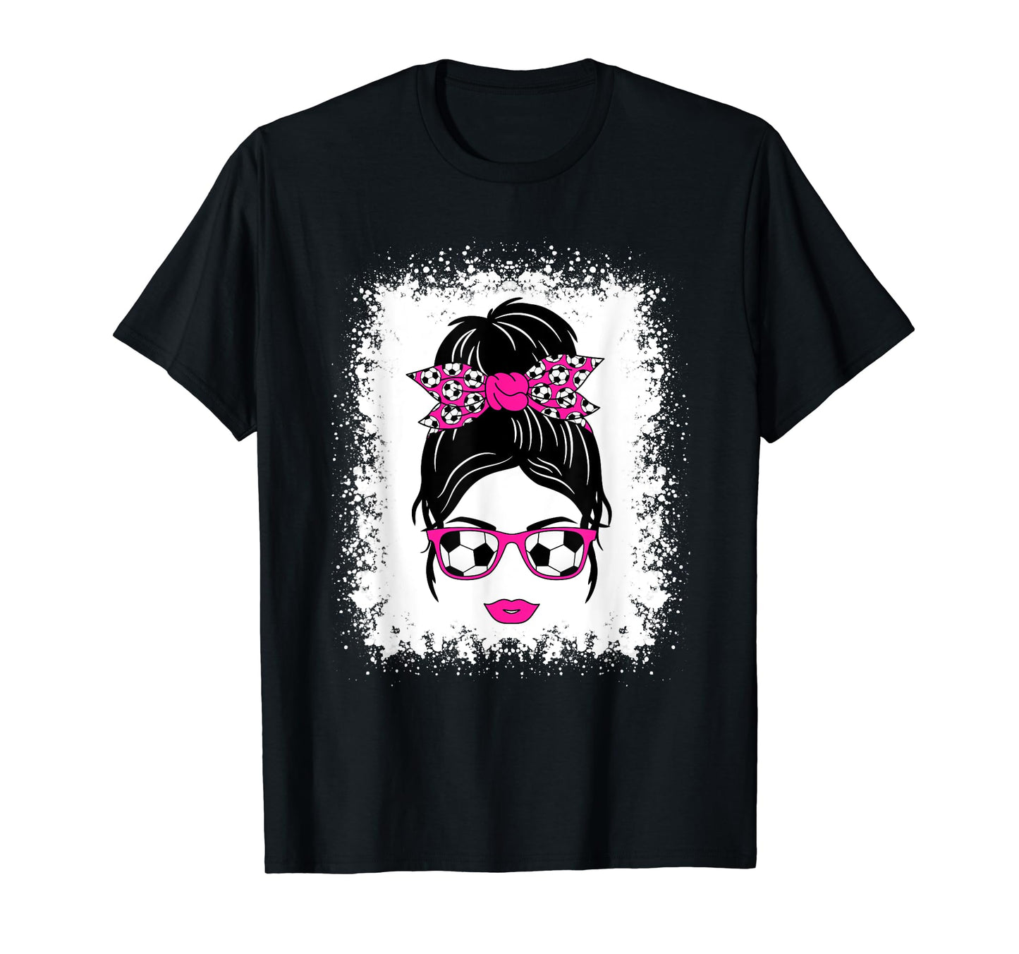 Soccer Lover Messy Bun Soccer Mom T-Shirt - Aesthetic Graphic for Adults - T-Shirt, Sweatshirt, Hoodie