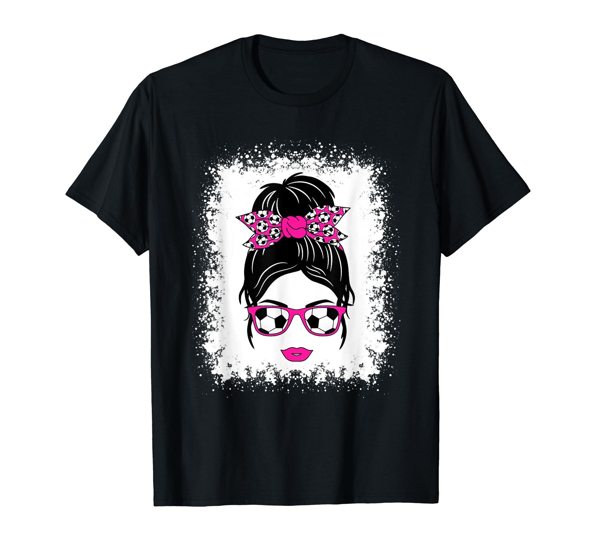 Soccer Lover Messy Bun Soccer Mom T-Shirt - Aesthetic Graphic for Adults - T-Shirt, Sweatshirt, Hoodie
