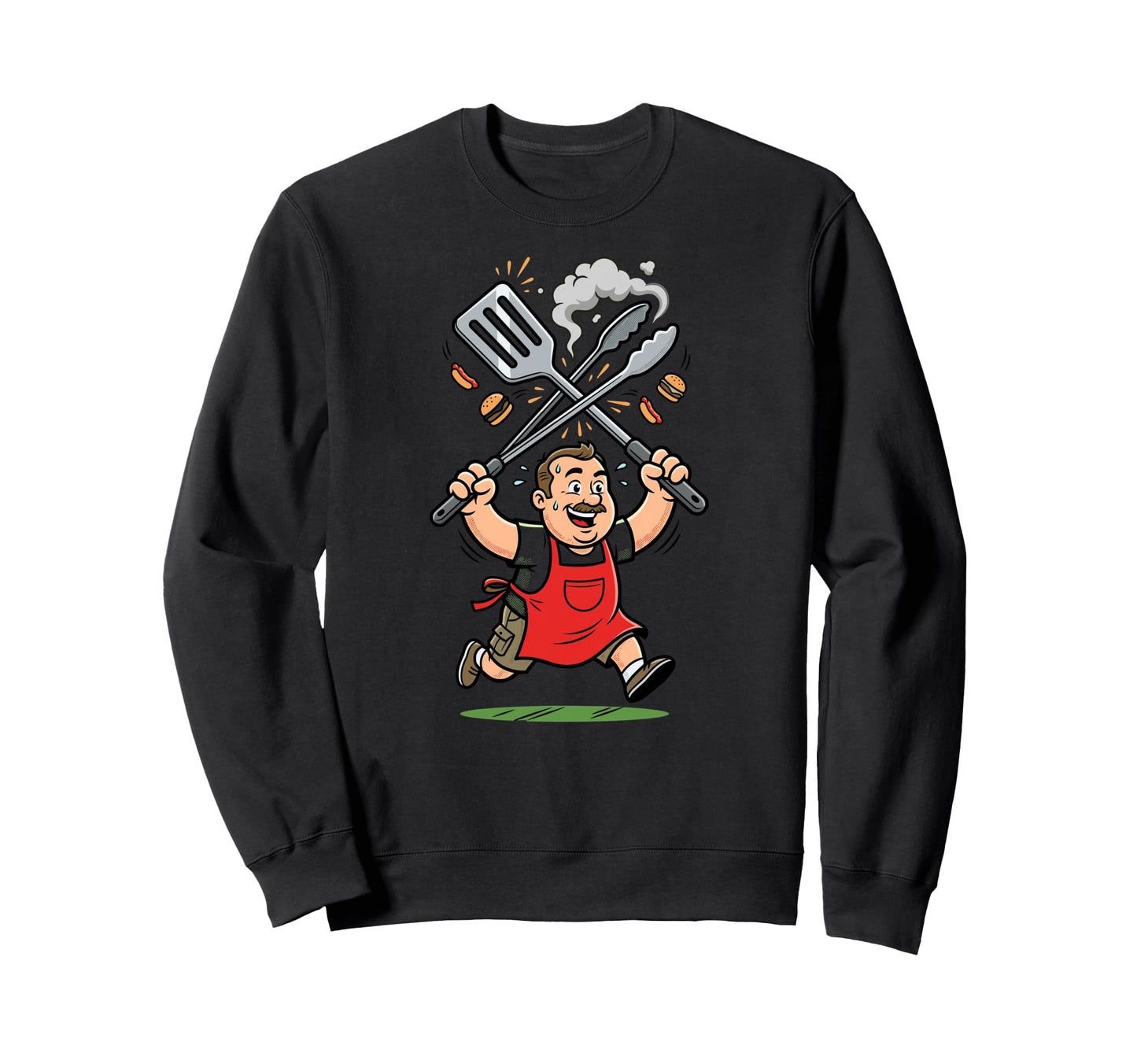 Griller Dad Grill Tongs Spatula Sweatshirt - Novelty Apparel for Adults - T-Shirt, Sweatshirt, Hoodie