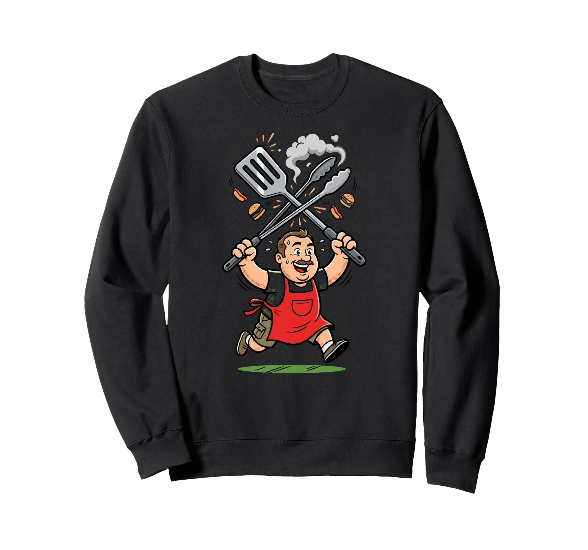Griller Dad Grill Tongs Spatula Sweatshirt - Novelty Apparel for Adults - T-Shirt, Sweatshirt, Hoodie