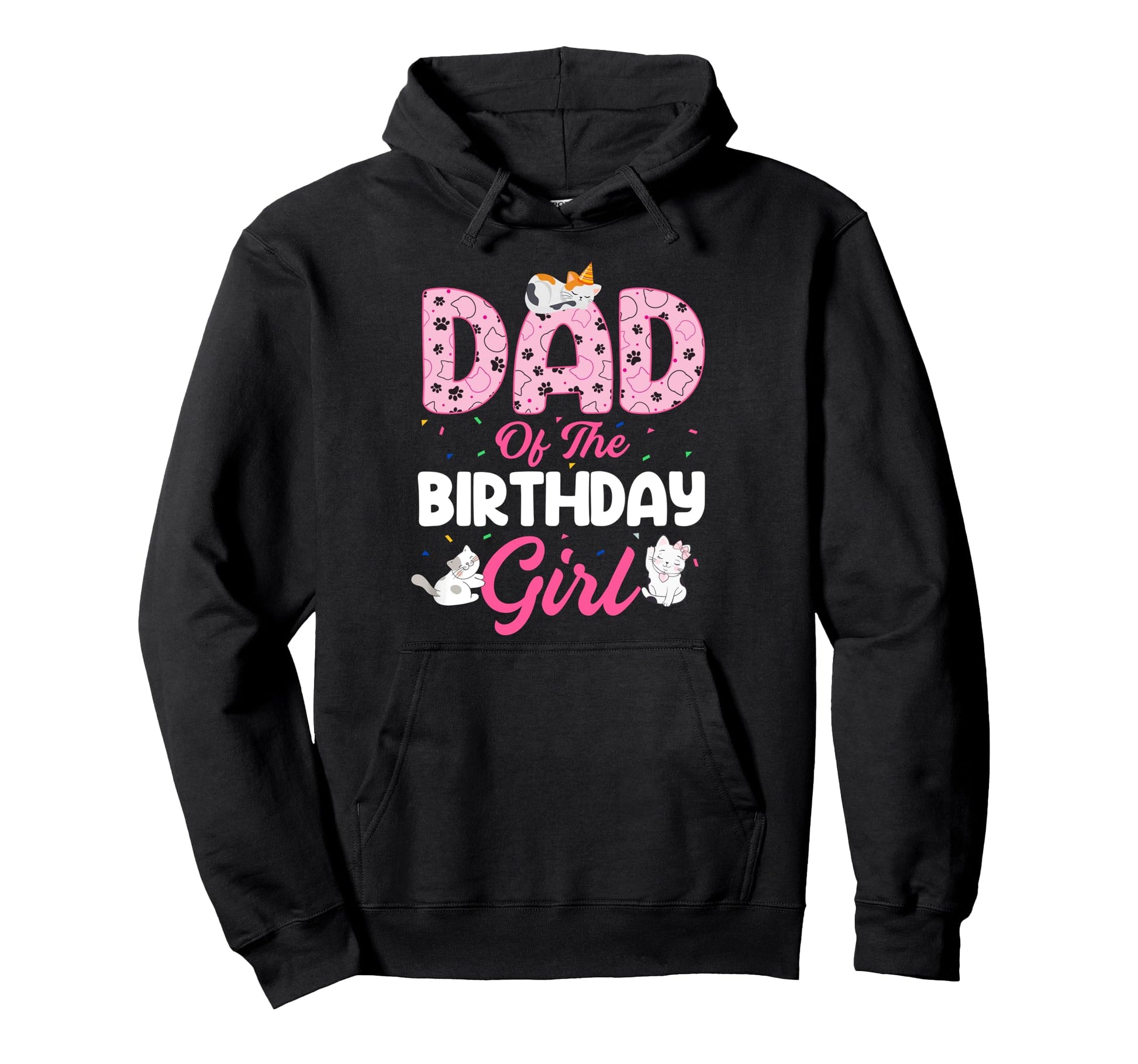 Dad Birthday Cat Lover Kitty Kitten Hoodie - Minimalist Print Men Women - T-Shirt, Sweatshirt, Hoodie
