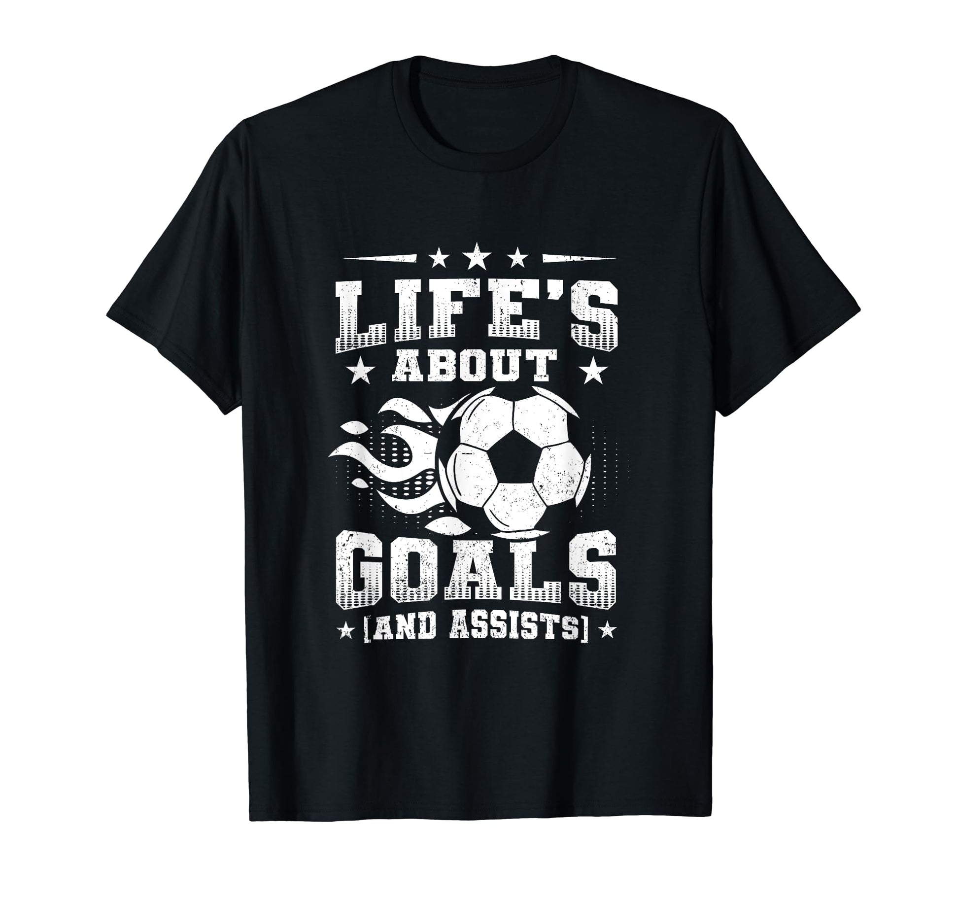 Lifes About Goals And Assits Indoor T-Shirt - Fun Novelty Design Unisex - T-Shirt, Sweatshirt, Hoodie