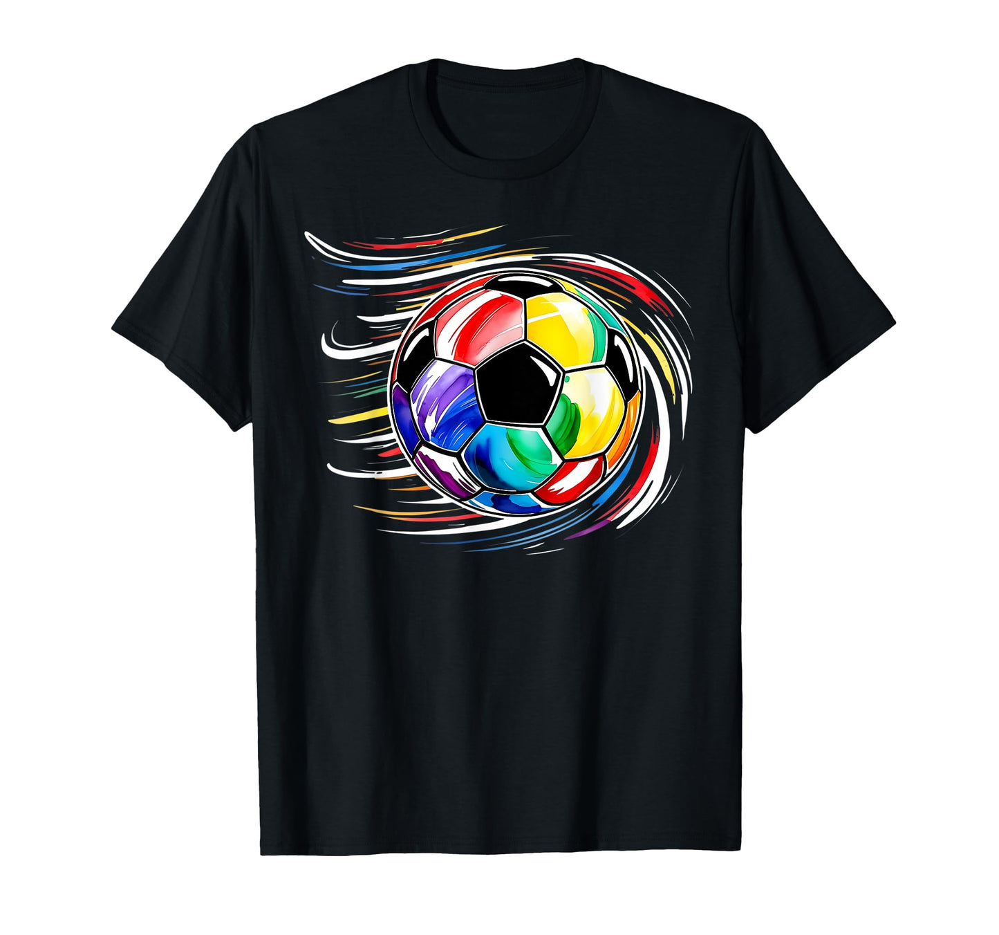 Colorful Tie Dye Soccer Ball Game T-Shirt - Aesthetic Graphic for Adults - T-Shirt, Sweatshirt, Hoodie