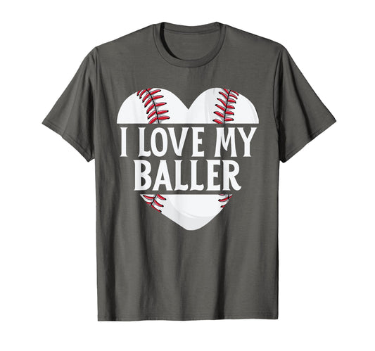 Baseball Dad Fathers Day Gift I Love T-Shirt - Minimalist Print Men Women - T-Shirt, Sweatshirt, Hoodie