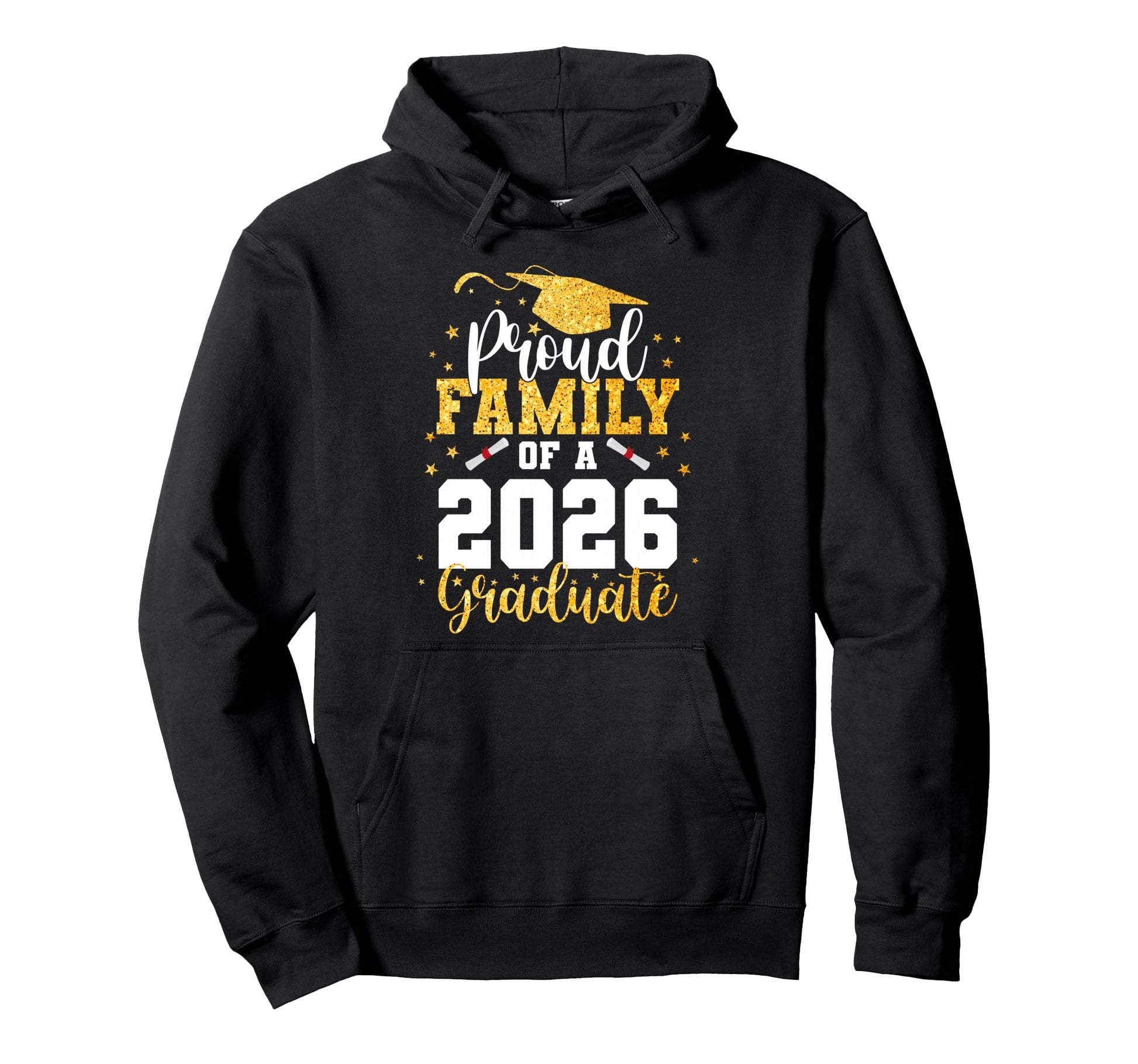 Proud Family Class 2026 Graduate Hoodie - Fun Novelty Design Unisex - T-Shirt, Sweatshirt, Hoodie