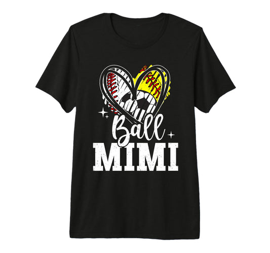 Ball Mimi Baseball Softball Soccer T-Shirt - Trendy Graphic Men Women - T-Shirt, Sweatshirt, Hoodie