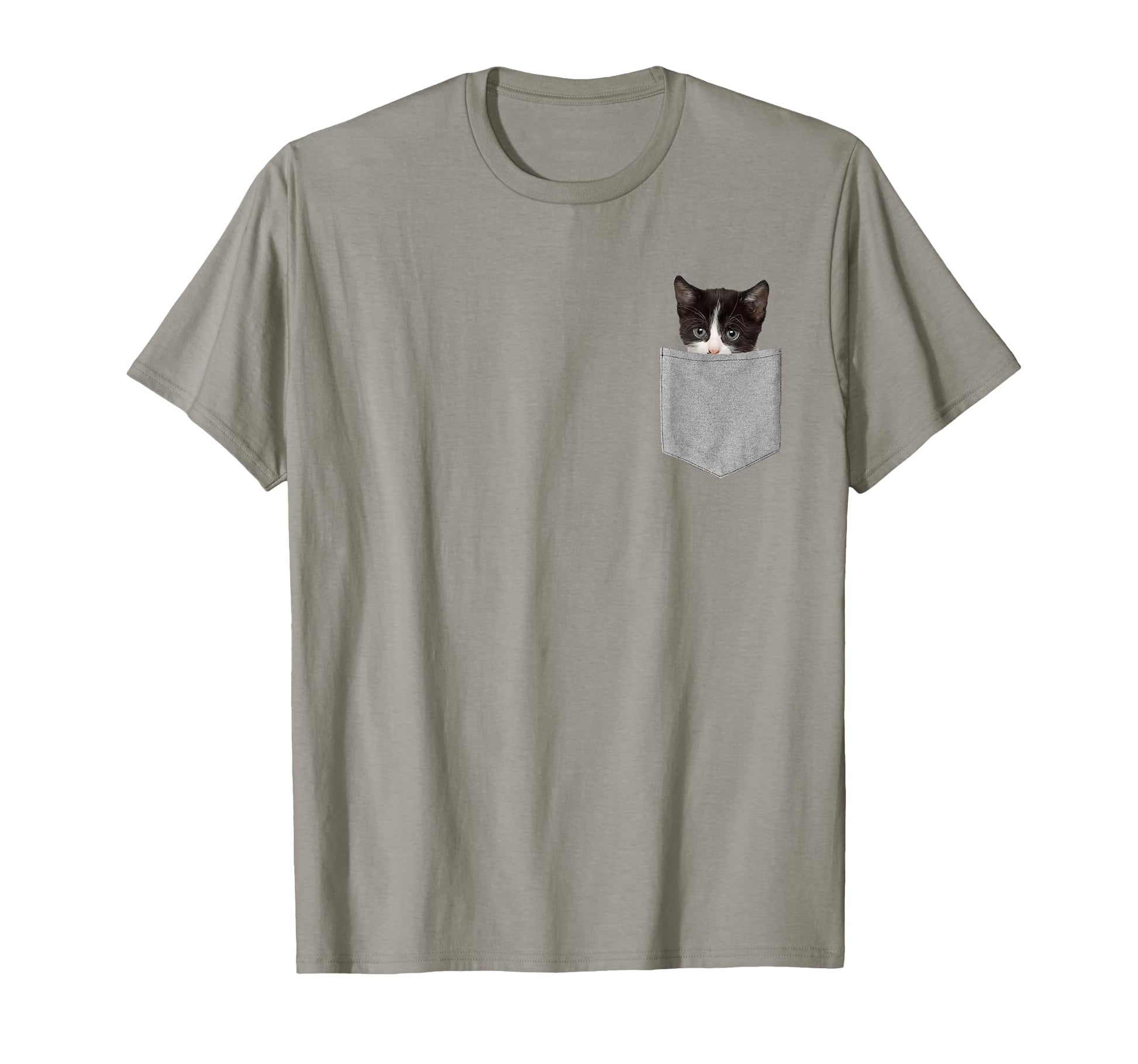 Cat Peeking Pocket Cat Lover Tshirts T-Shirt - Fun Novelty Design Men Women - T-Shirt, Sweatshirt, Hoodie
