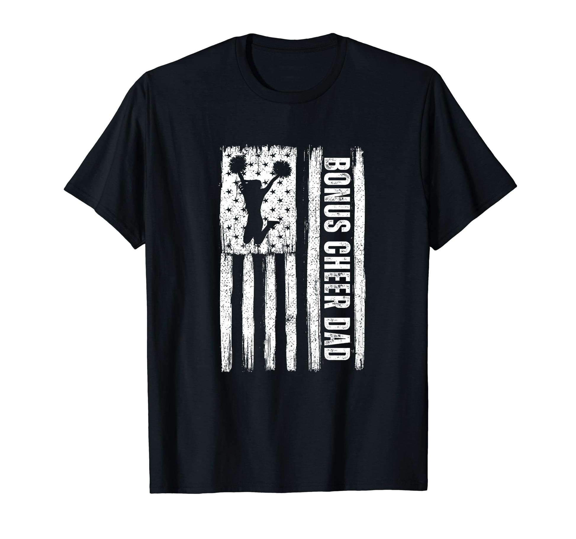 Bonus Cheer Dad American Flag T-Shirt - Aesthetic Graphic Unisex - T-Shirt, Sweatshirt, Hoodie
