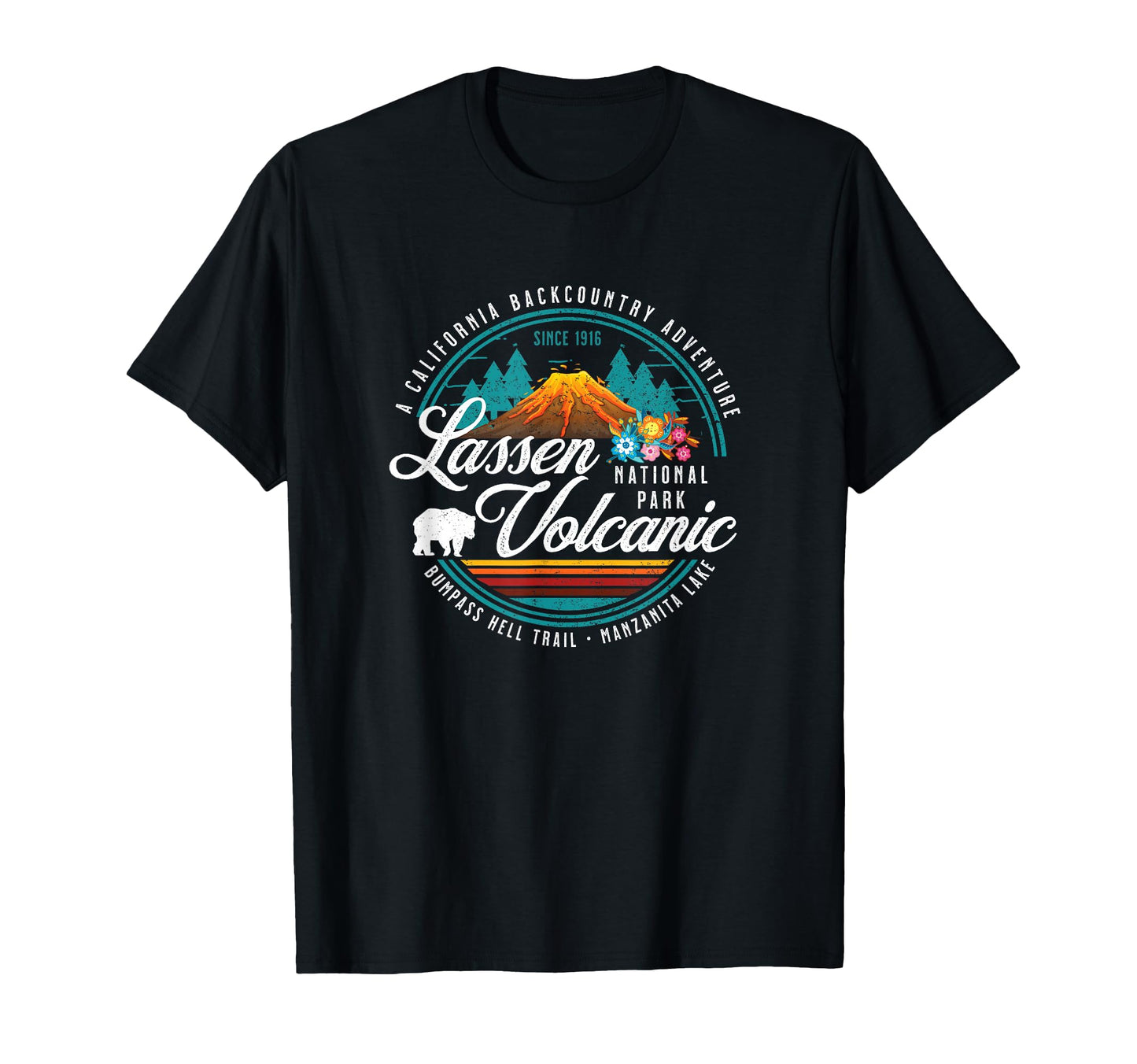 Lassen Volcanic National Park Hiking T-Shirt - Minimalist Print Unisex - T-Shirt, Sweatshirt, Hoodie