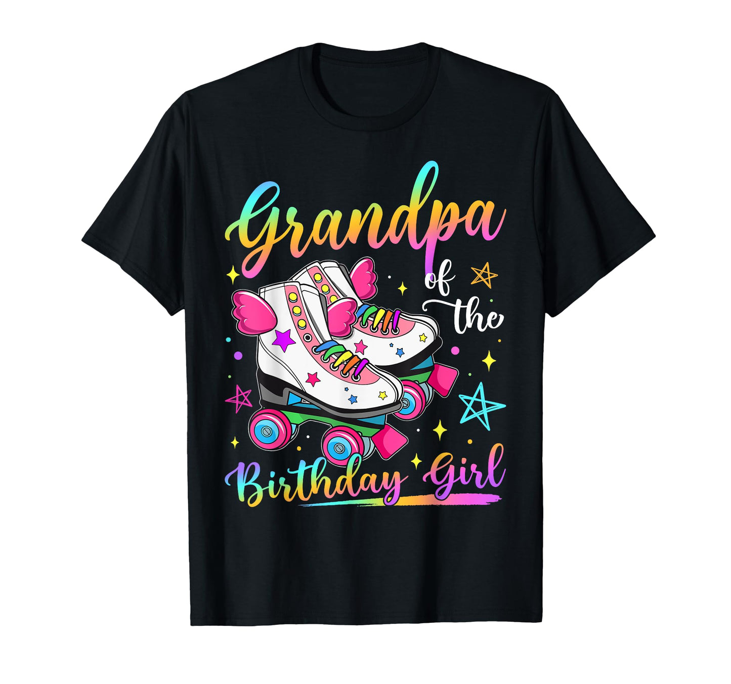 Grandpa Birthday Rolling Skate Family T-Shirt - Custom Art Print Unisex - T-Shirt, Sweatshirt, Hoodie