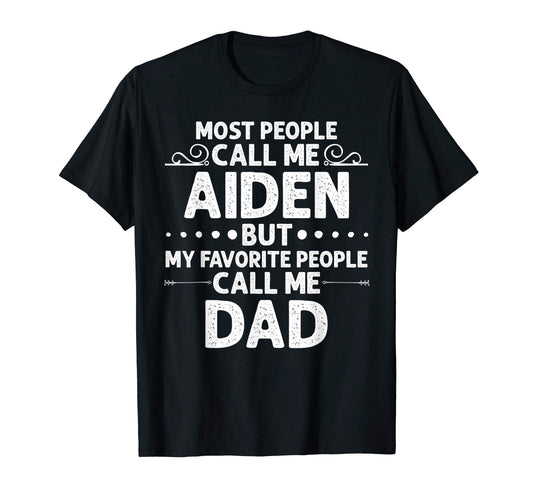 Aiden Gift Name Funny Fathers Day T-Shirt - Minimalist Print Men Women - T-Shirt, Sweatshirt, Hoodie