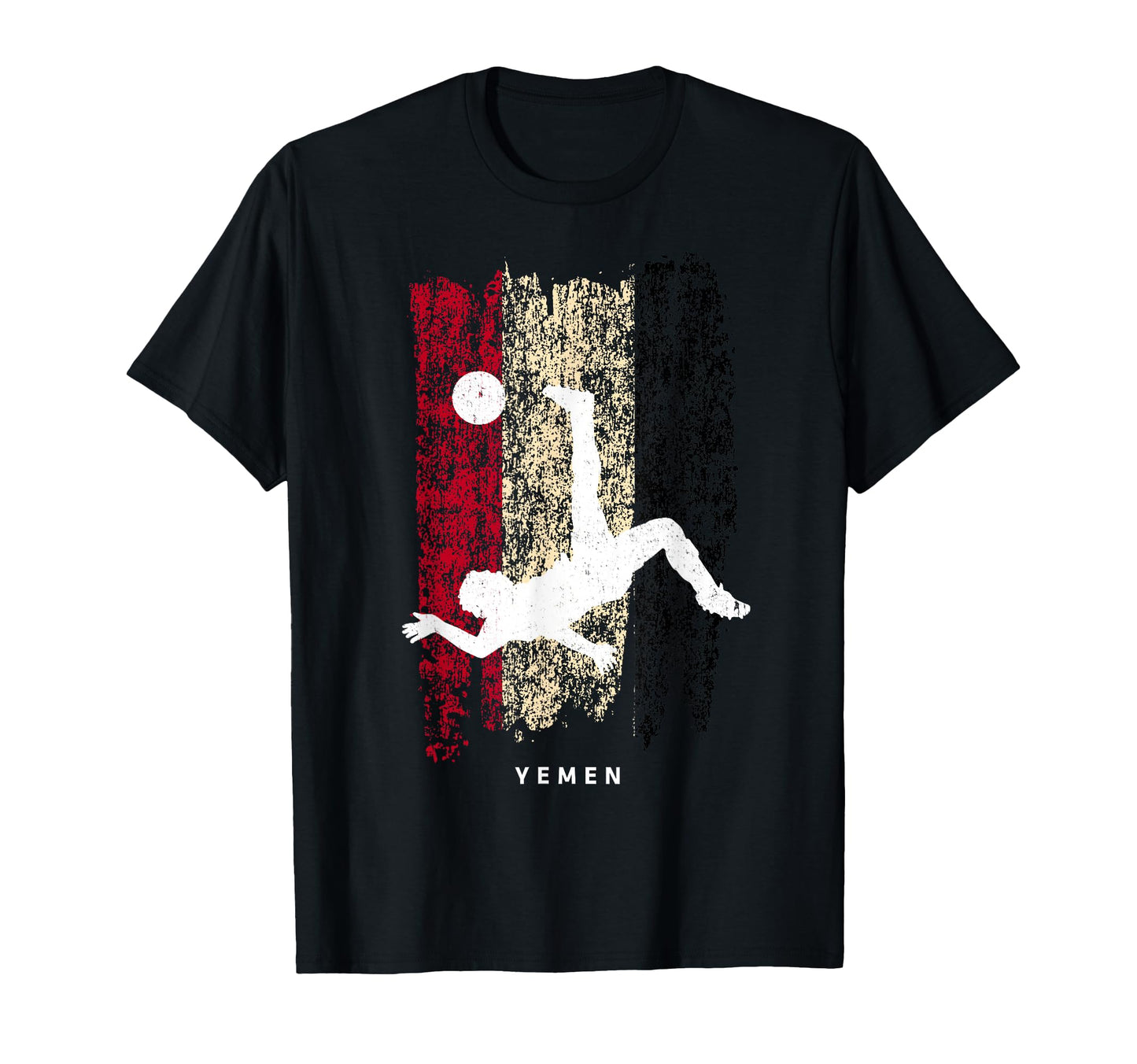 Yemen Flag Soccer Player Silhouette T-Shirt - Graphic Print for Adults - T-Shirt, Sweatshirt, Hoodie