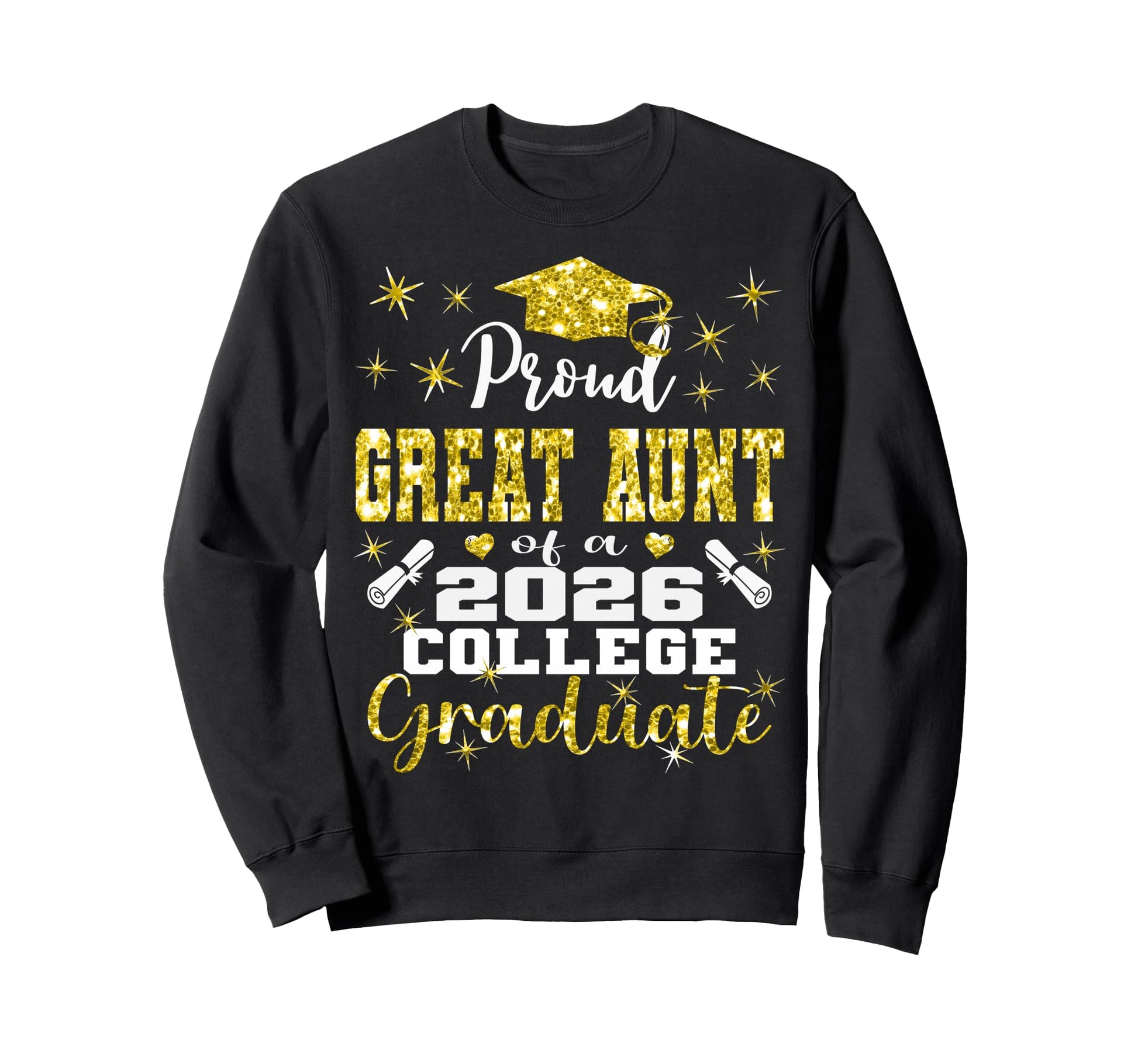 Proud Great Aunt 2026 College Sweatshirt - Minimalist Print Men Women - T-Shirt, Sweatshirt, Hoodie