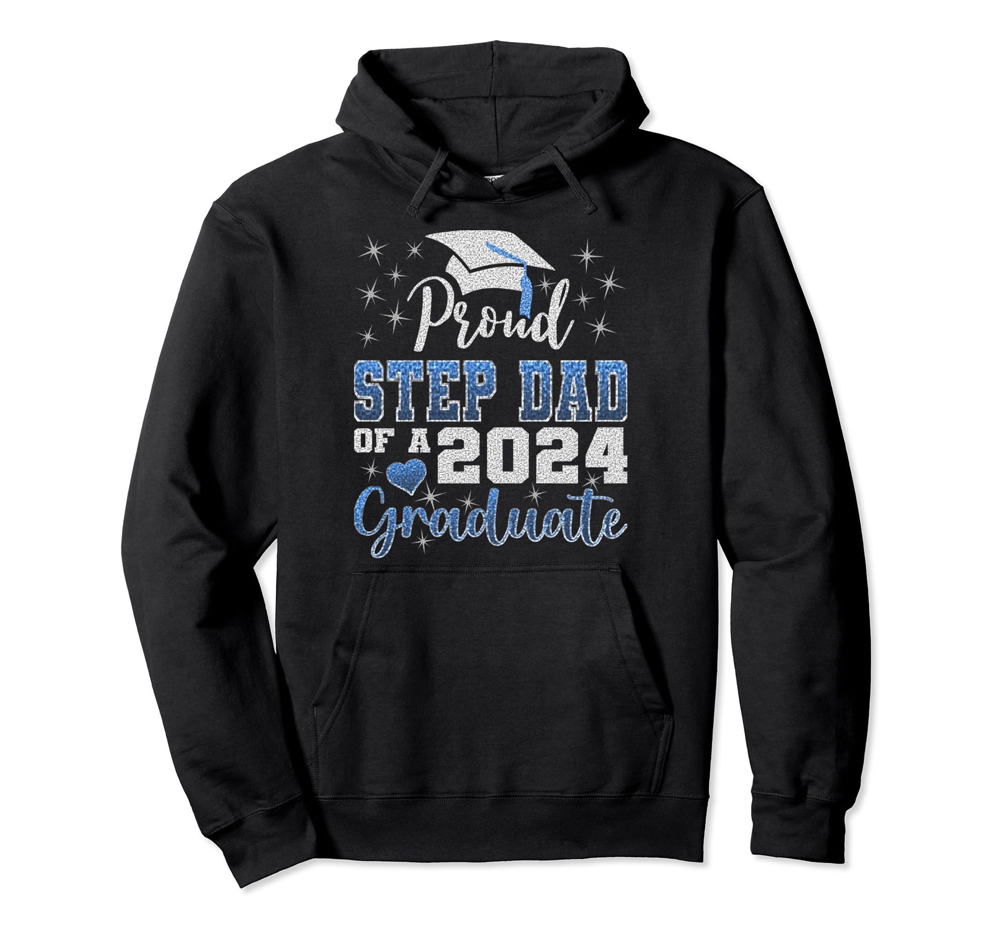 Super Proud Step Dad 2024 Graduate Hoodie - Casual Everyday Wear Unisex - T-Shirt, Sweatshirt, Hoodie