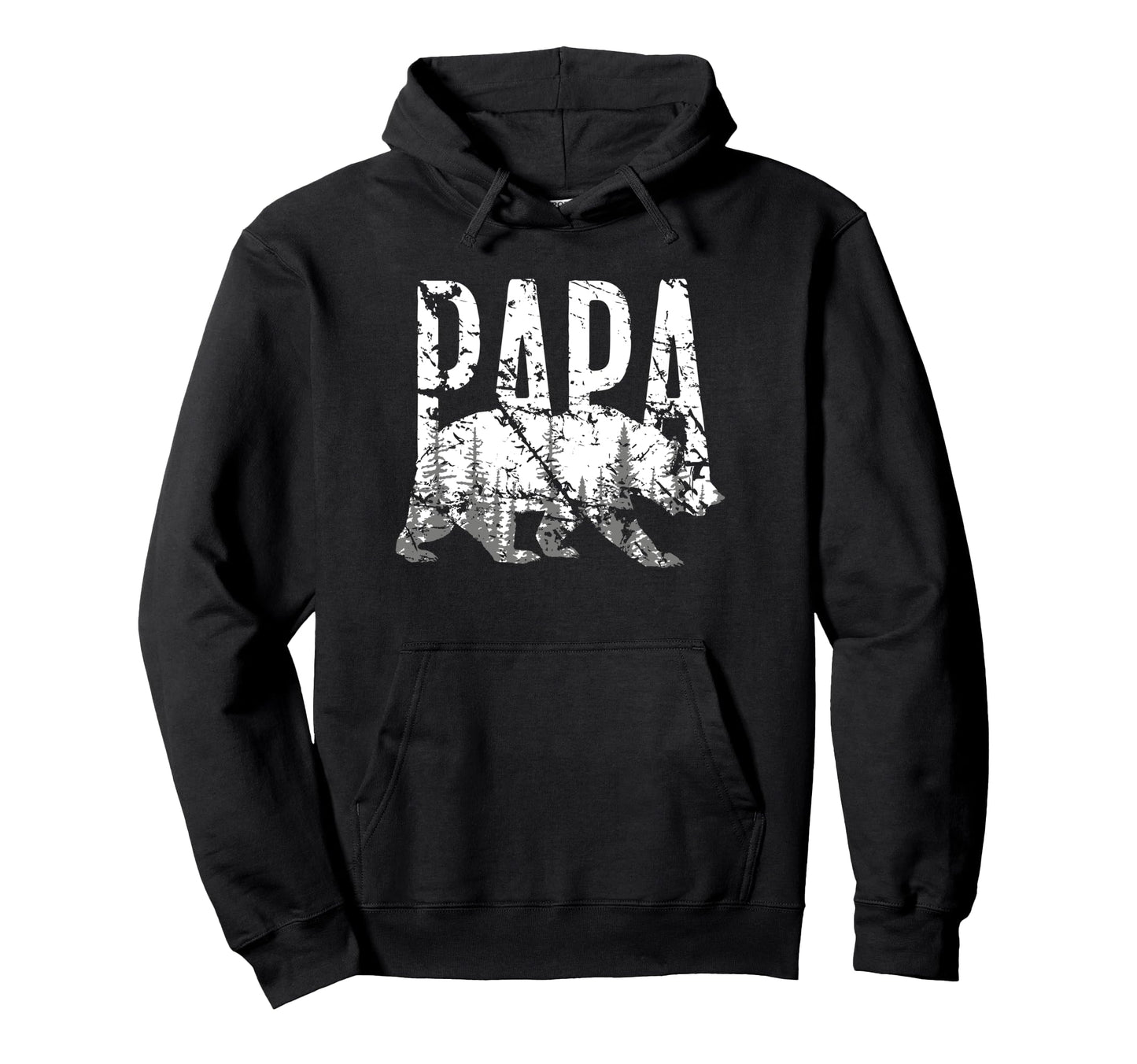 Papa Bear Grunge Trees Hoodie - Aesthetic Graphic Unisex - T-Shirt, Sweatshirt, Hoodie