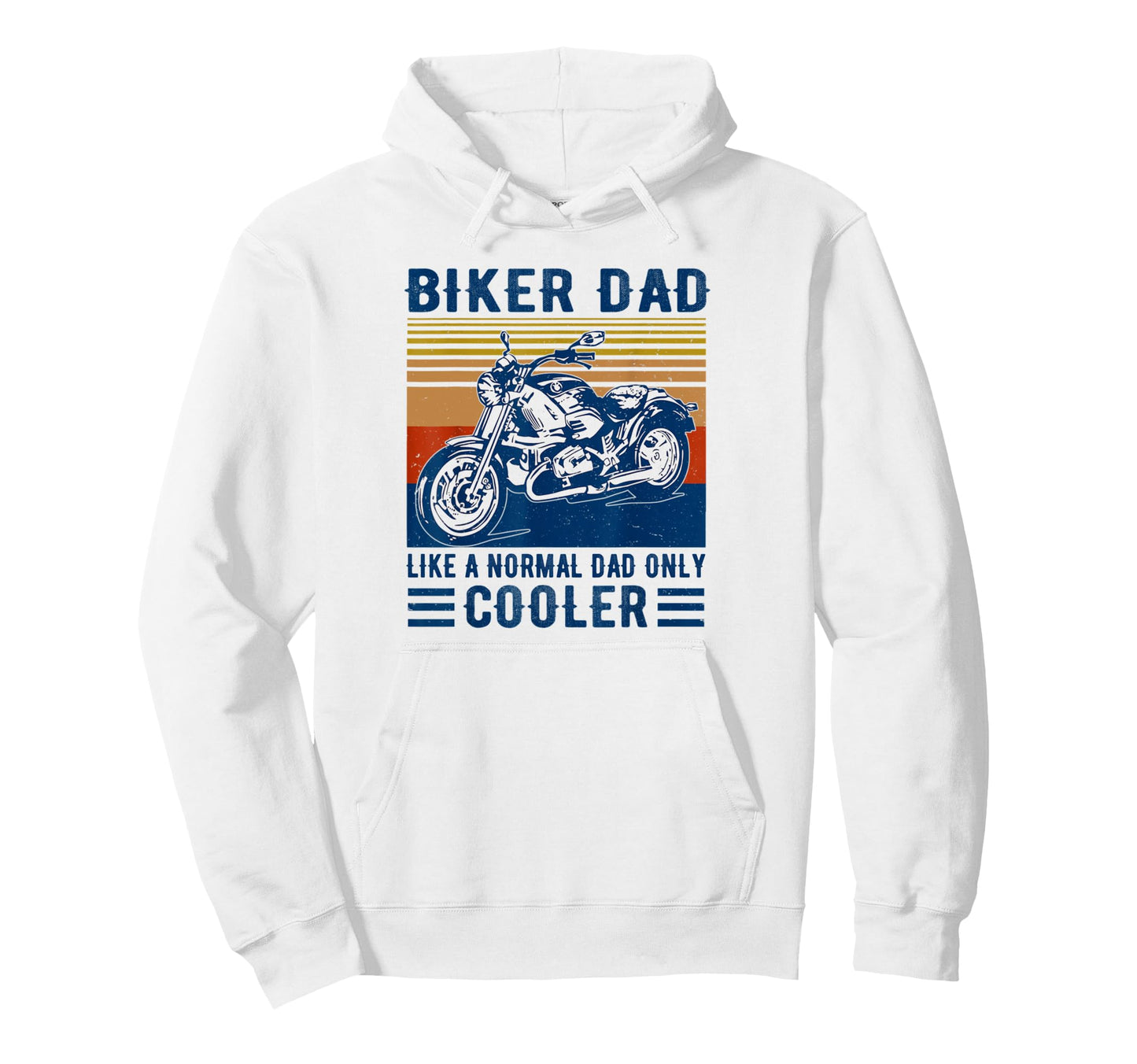 Biker Dad Like Normal Dad Only Cooler Hoodie - Minimalist Print Men Women - T-Shirt, Sweatshirt, Hoodie