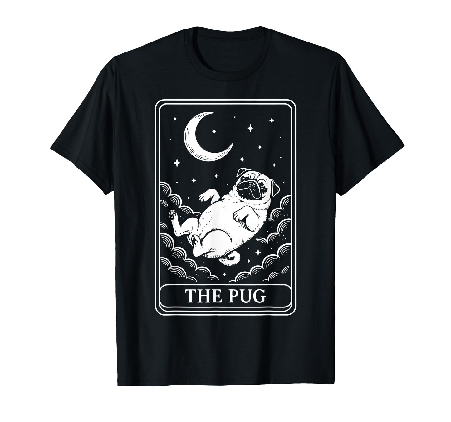 Pug Tarot Card T-Shirt - Fun Novelty Design for Adults - T-Shirt, Sweatshirt, Hoodie