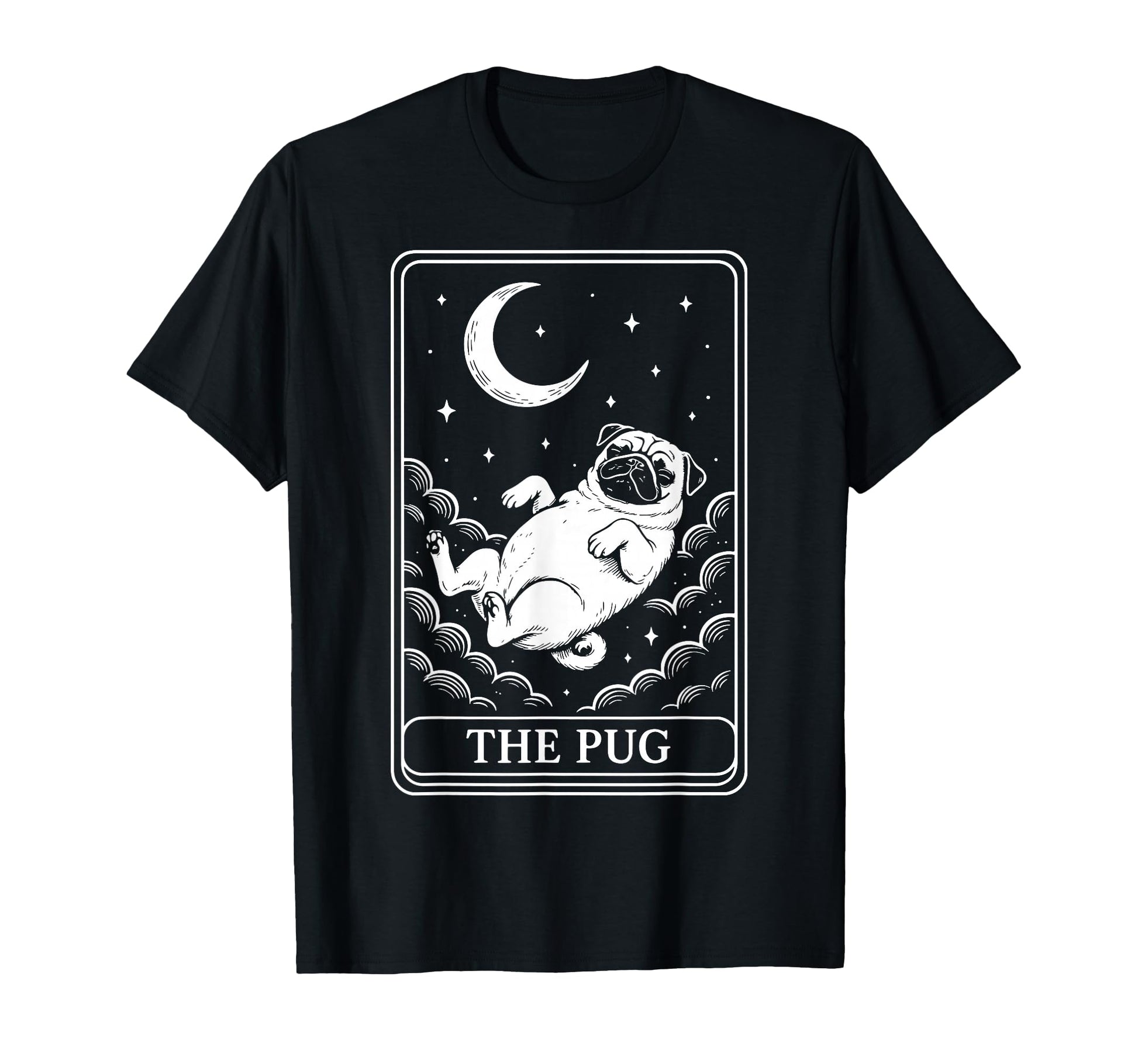 Pug Tarot Card T-Shirt - Fun Novelty Design for Adults - T-Shirt, Sweatshirt, Hoodie