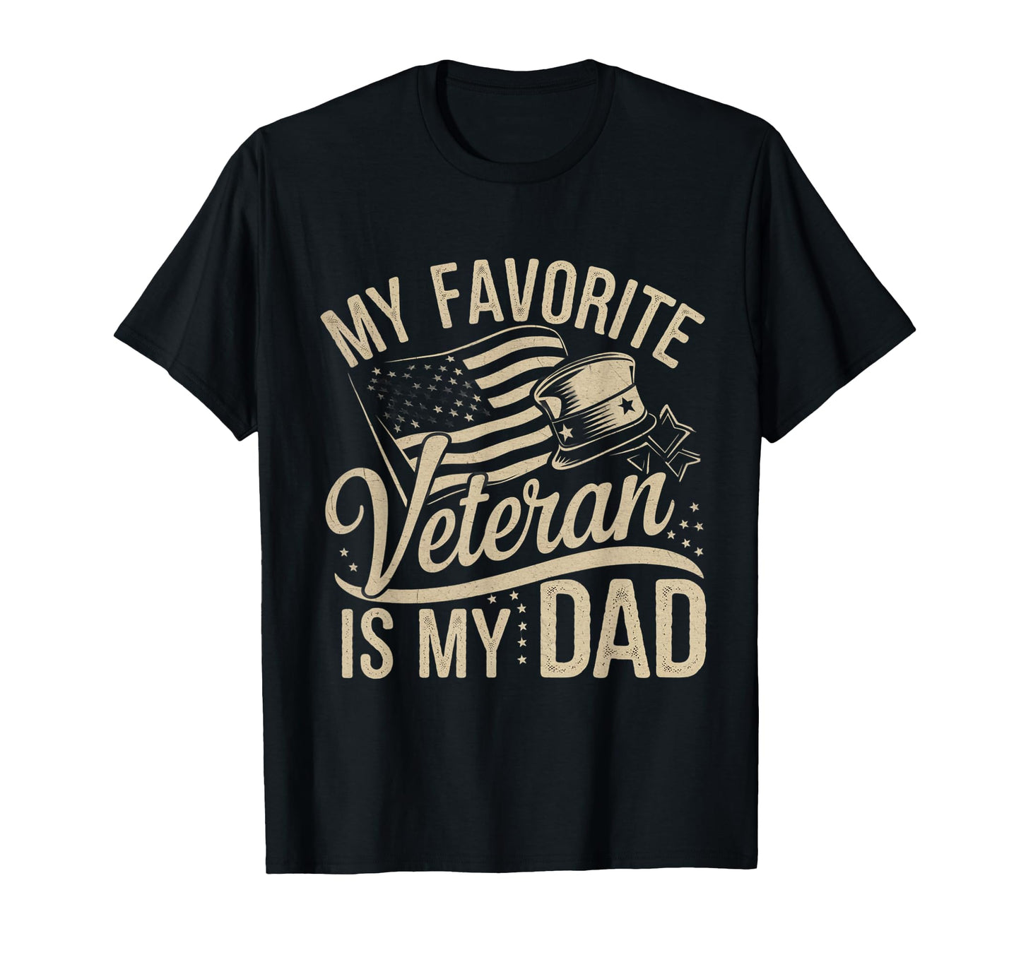 My Favorite Veteran Is My Dad Military T-Shirt - Aesthetic Graphic Unisex - T-Shirt, Sweatshirt, Hoodie