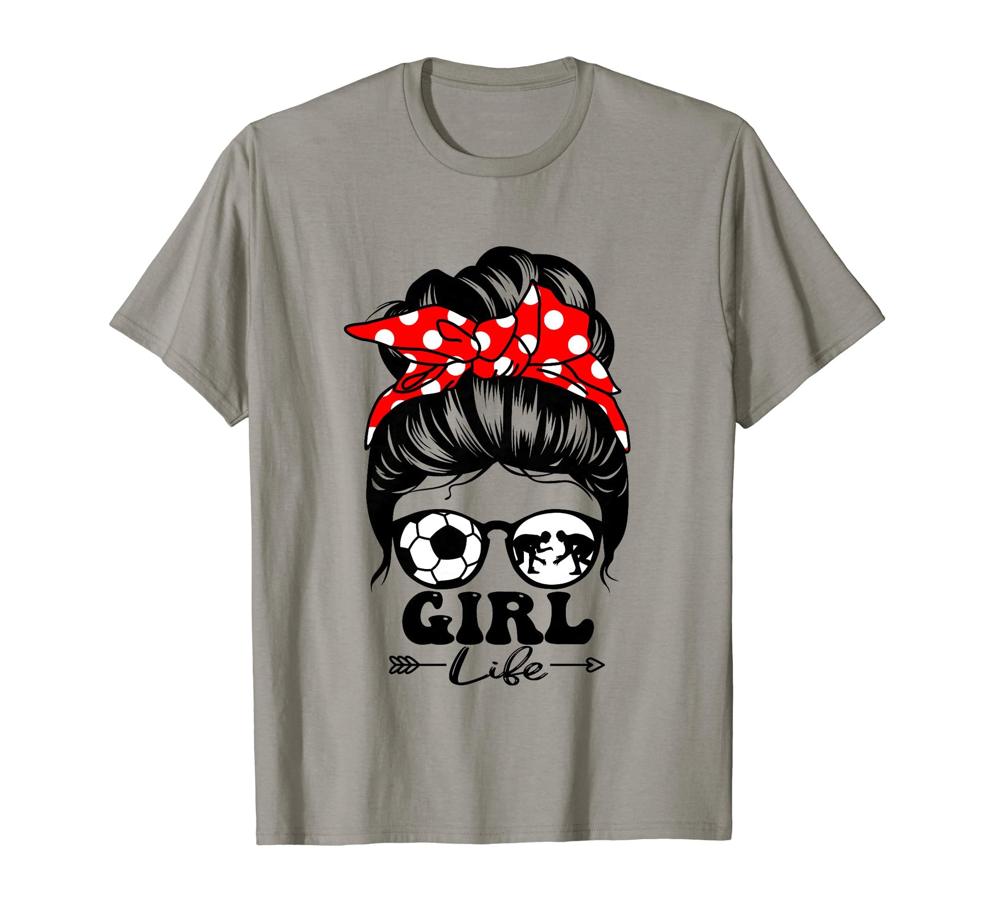 Life Messy Bun Hair Funny Wrestling T-Shirt - Unique Graphic for Adults - T-Shirt, Sweatshirt, Hoodie