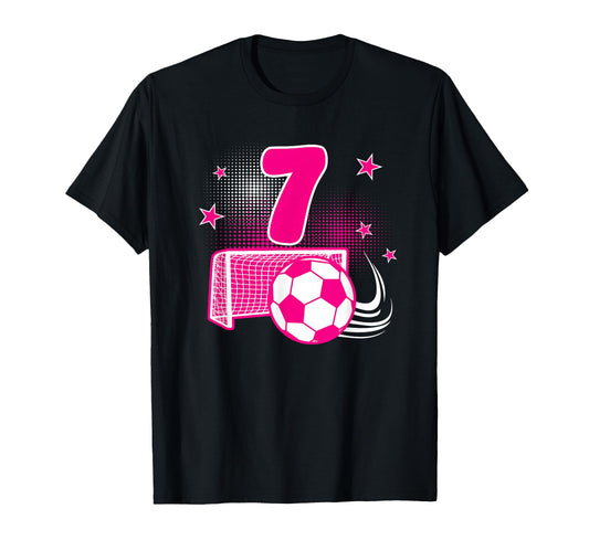 7 Years Old Birthday 7Th Soccer T-Shirt - Aesthetic Graphic for Adults - T-Shirt, Sweatshirt, Hoodie
