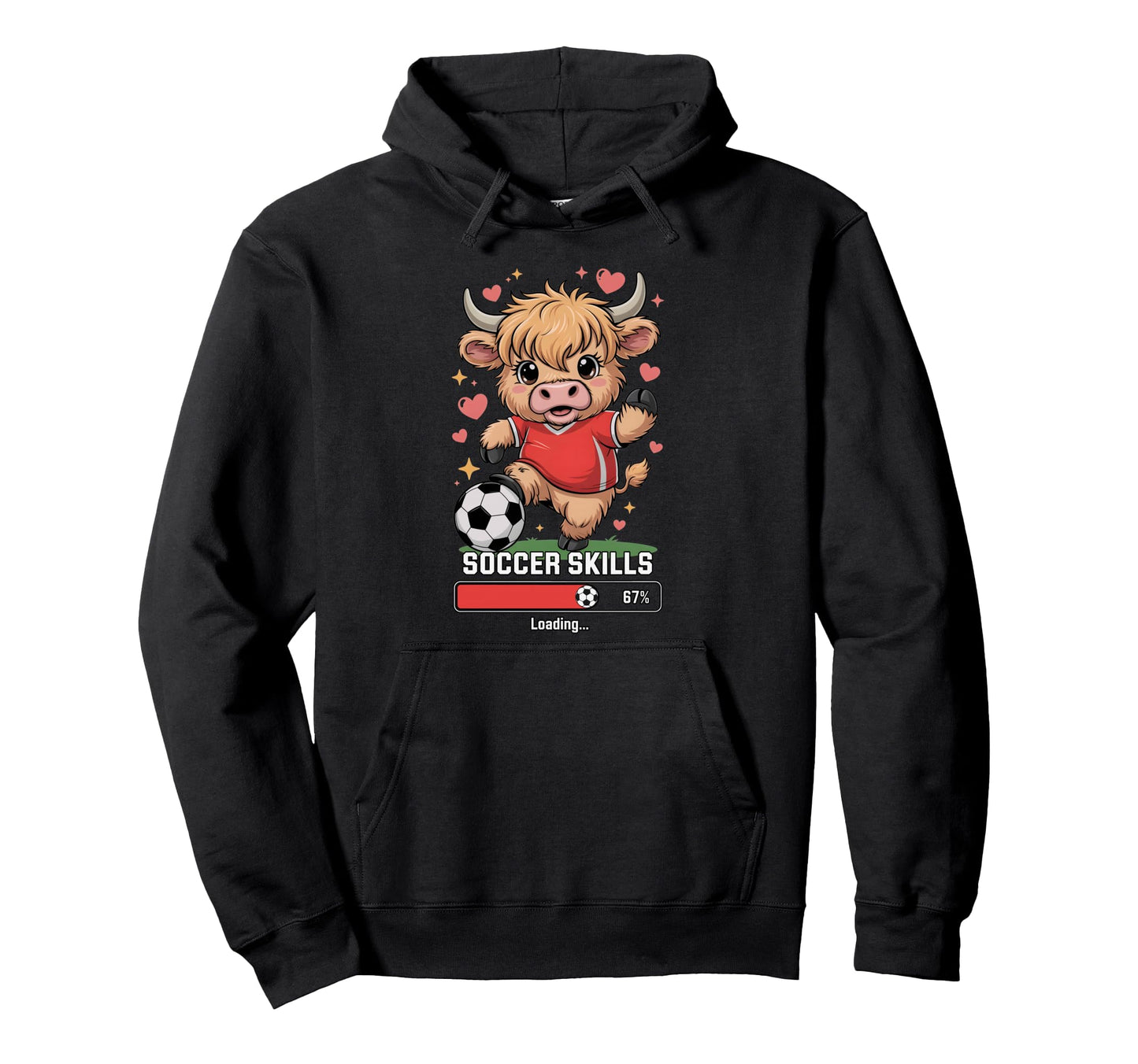 Soccer Skills Loading Heifer Team Mom Hoodie - Trendy Graphic Unisex - T-Shirt, Sweatshirt, Hoodie