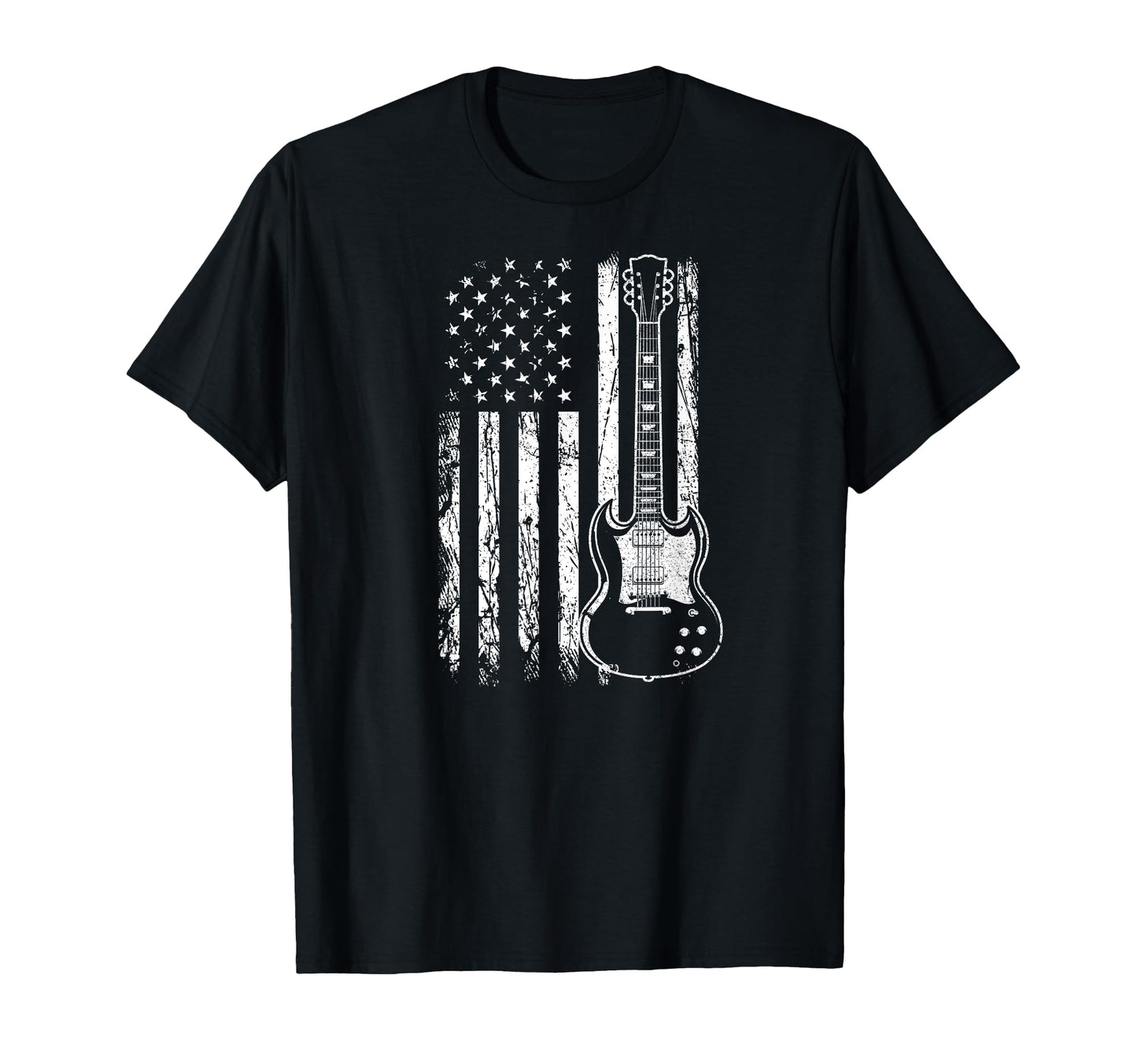 Patriotic Sg Type Guitar Player T-Shirt - Aesthetic Graphic Unisex - T-Shirt, Sweatshirt, Hoodie