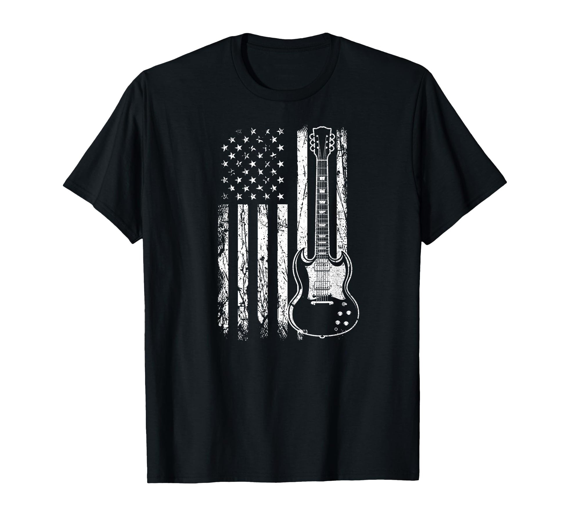 Patriotic Sg Type Guitar Player T-Shirt - Aesthetic Graphic Unisex - T-Shirt, Sweatshirt, Hoodie