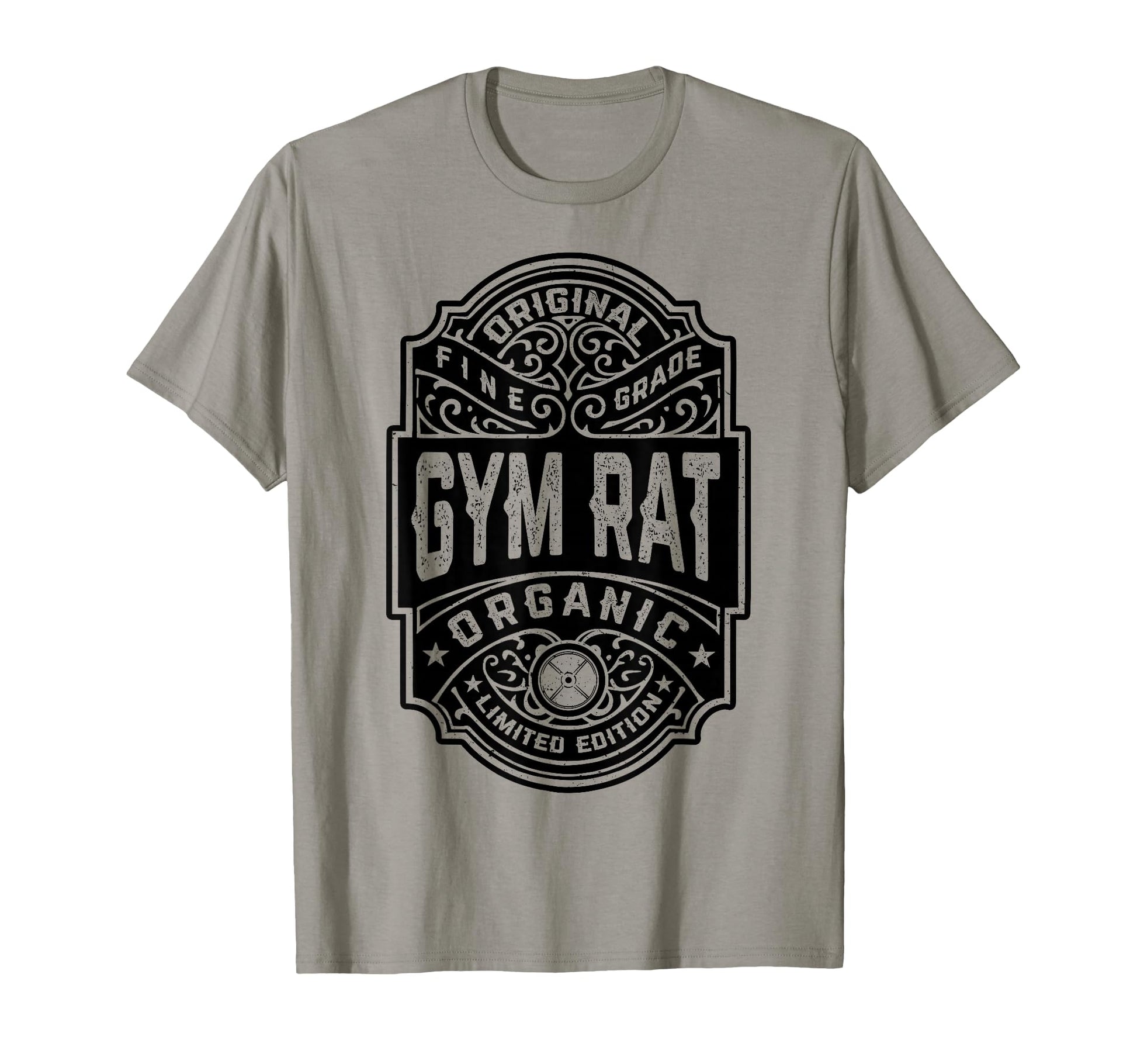 Gym Rat Whiskey Label Bodybuilding T-Shirt - Novelty Apparel for Adults - T-Shirt, Sweatshirt, Hoodie