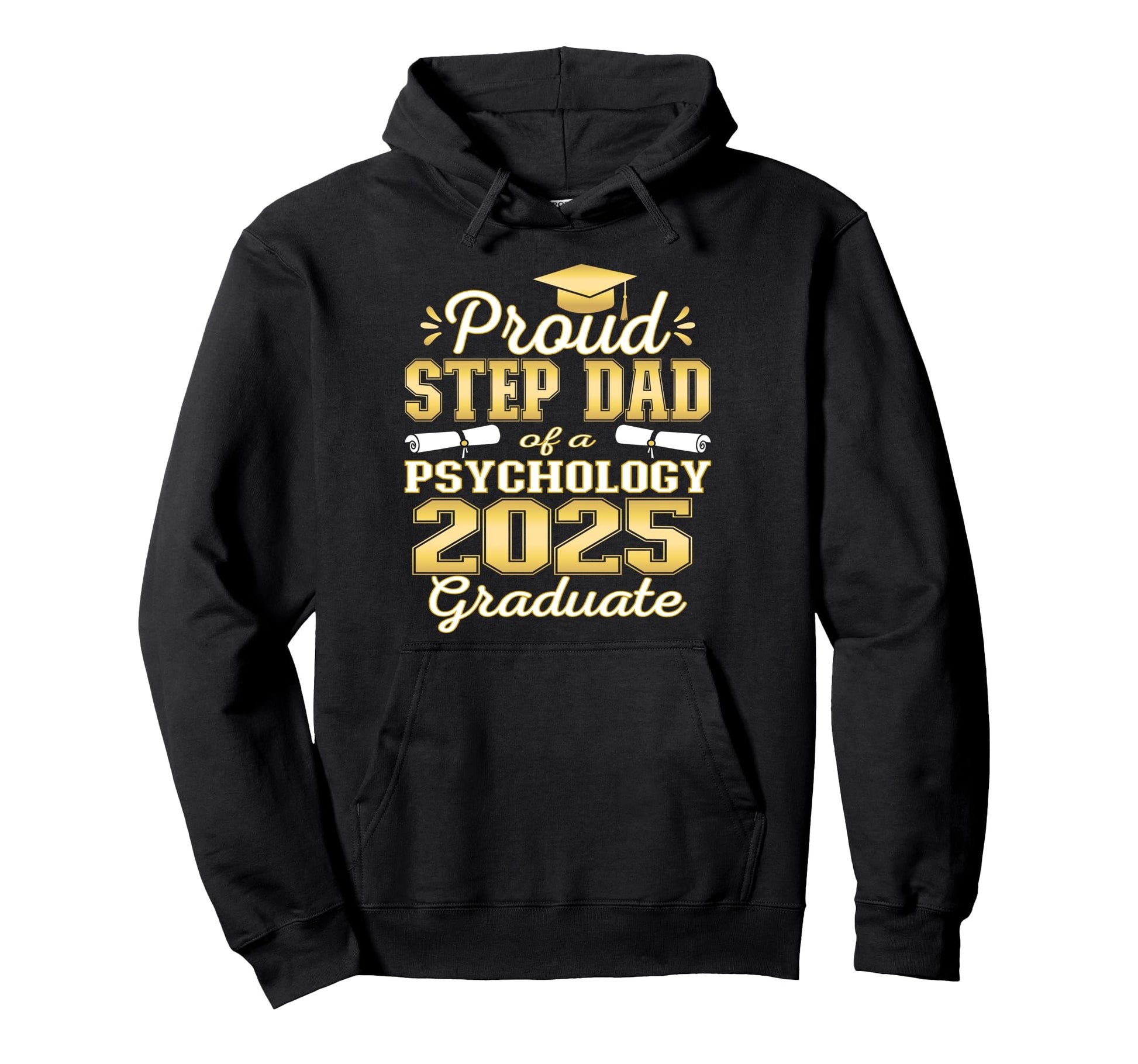 Super Proud Step Dad 2025 Psychology Hoodie - Minimalist Print Unisex - T-Shirt, Sweatshirt, Hoodie