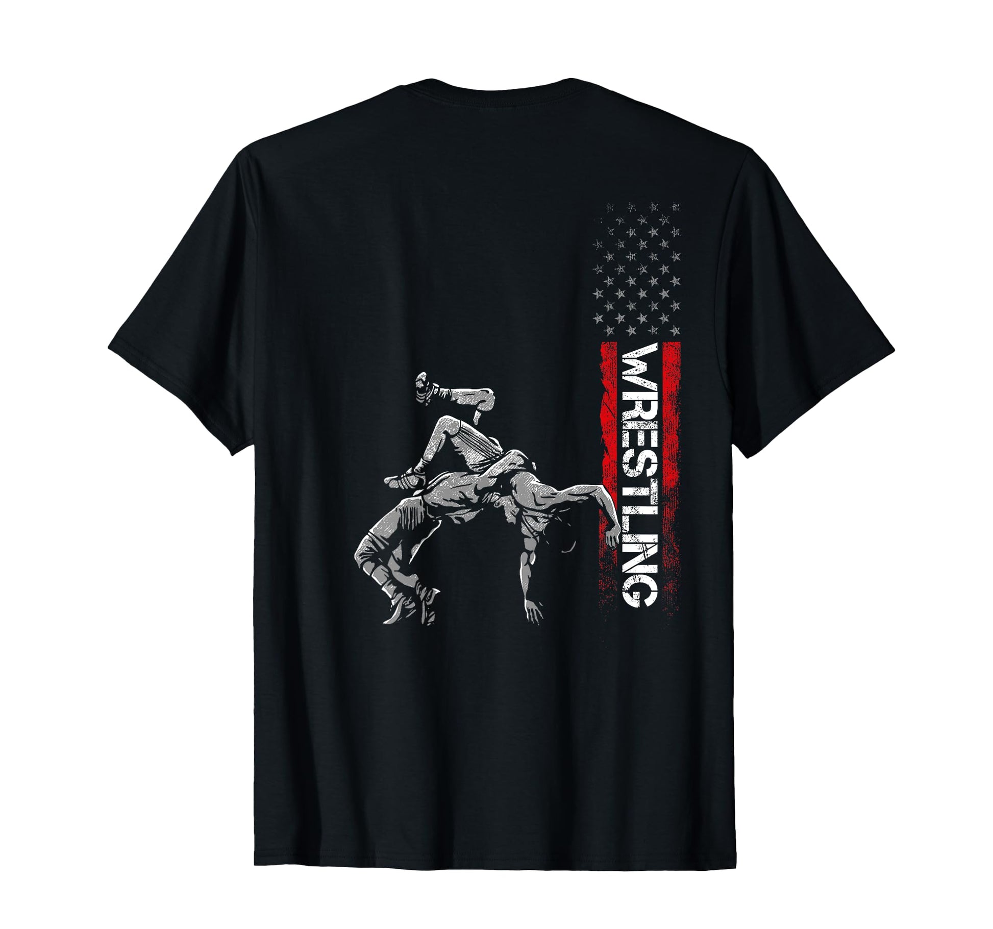 Wrestling Wrestler American Flag Patriotic T-Shirt - Trendy Graphic Unisex - T-Shirt, Sweatshirt, Hoodie