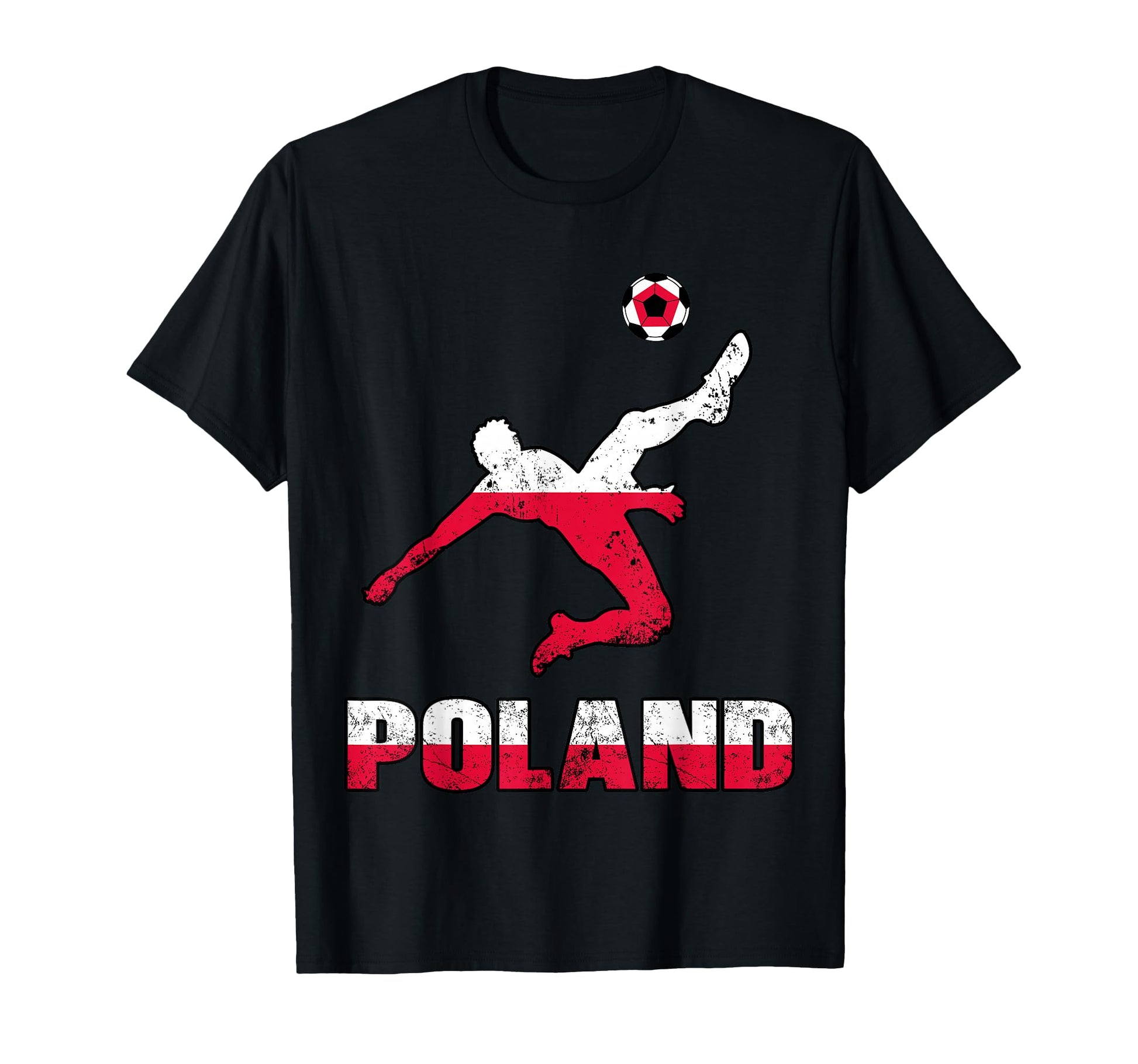 Poland Football Soccer Game Player T-Shirt - Fun Novelty Design for Adults - T-Shirt, Sweatshirt, Hoodie