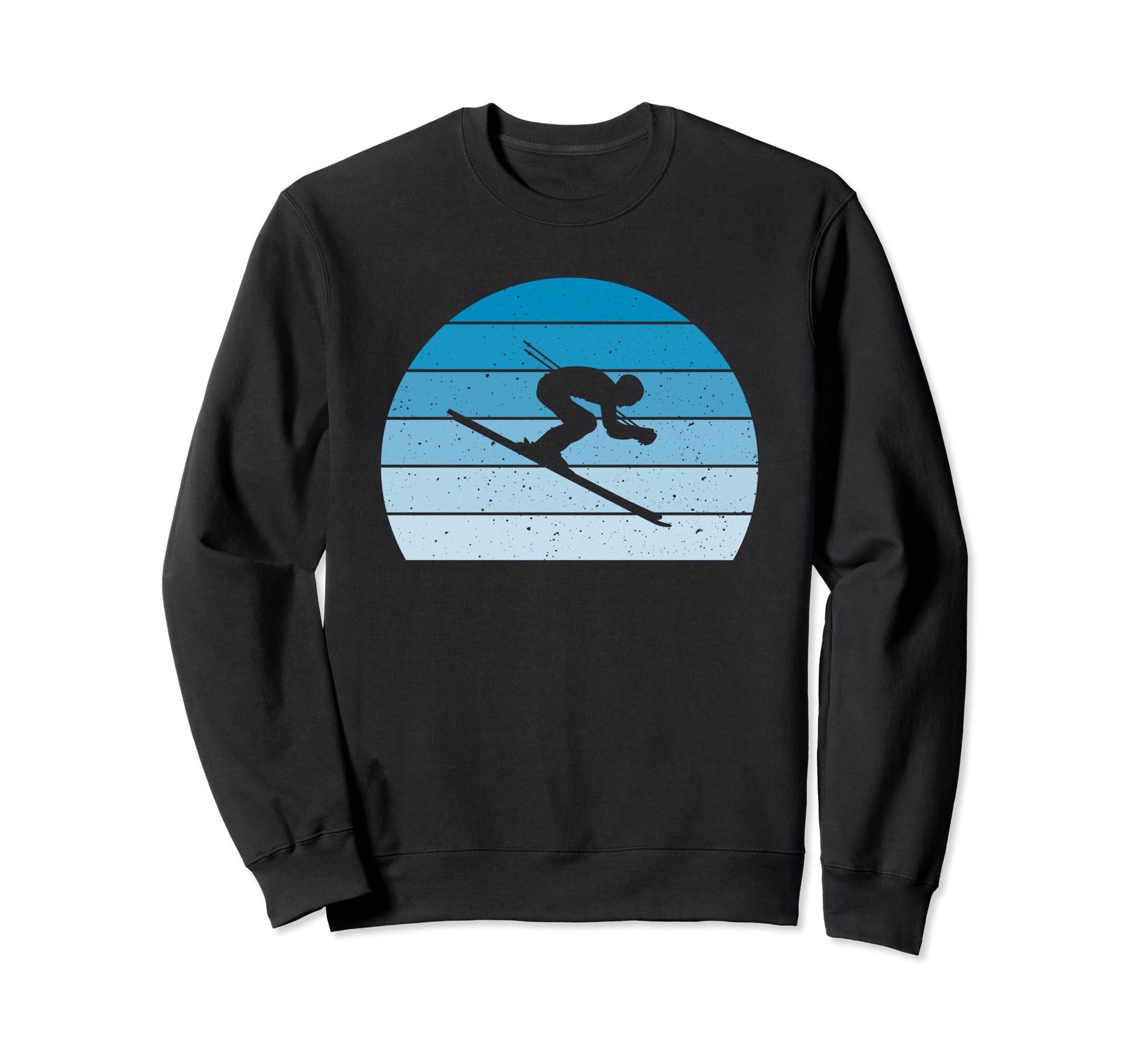 Ski Blue Skier Skiing Dad Ski Sweatshirt - Fun Novelty Design Men Women - T-Shirt, Sweatshirt, Hoodie