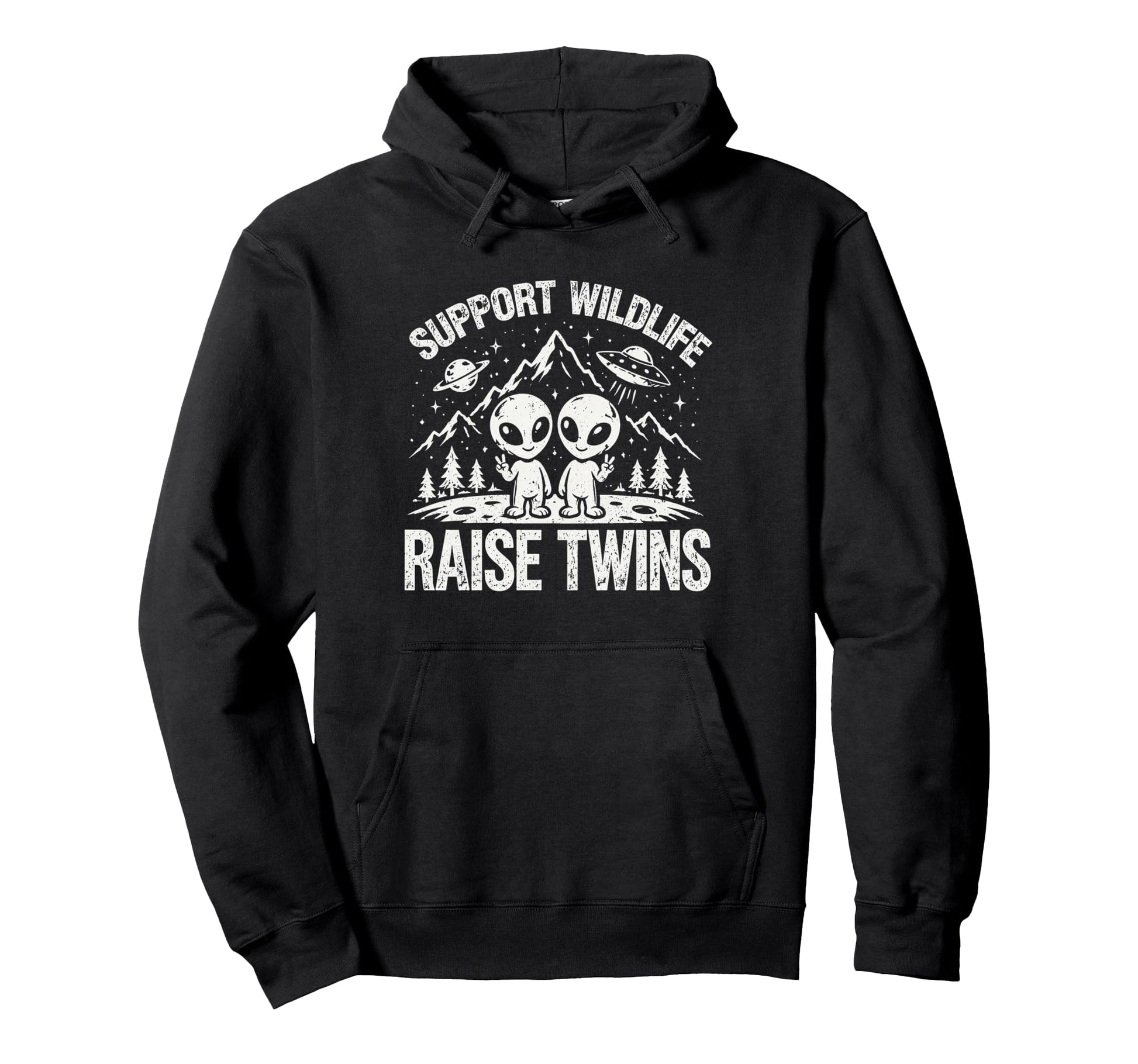 Support Wildlife Raise Twins Alien Hoodie - Custom Art Print for Adults - T-Shirt, Sweatshirt, Hoodie
