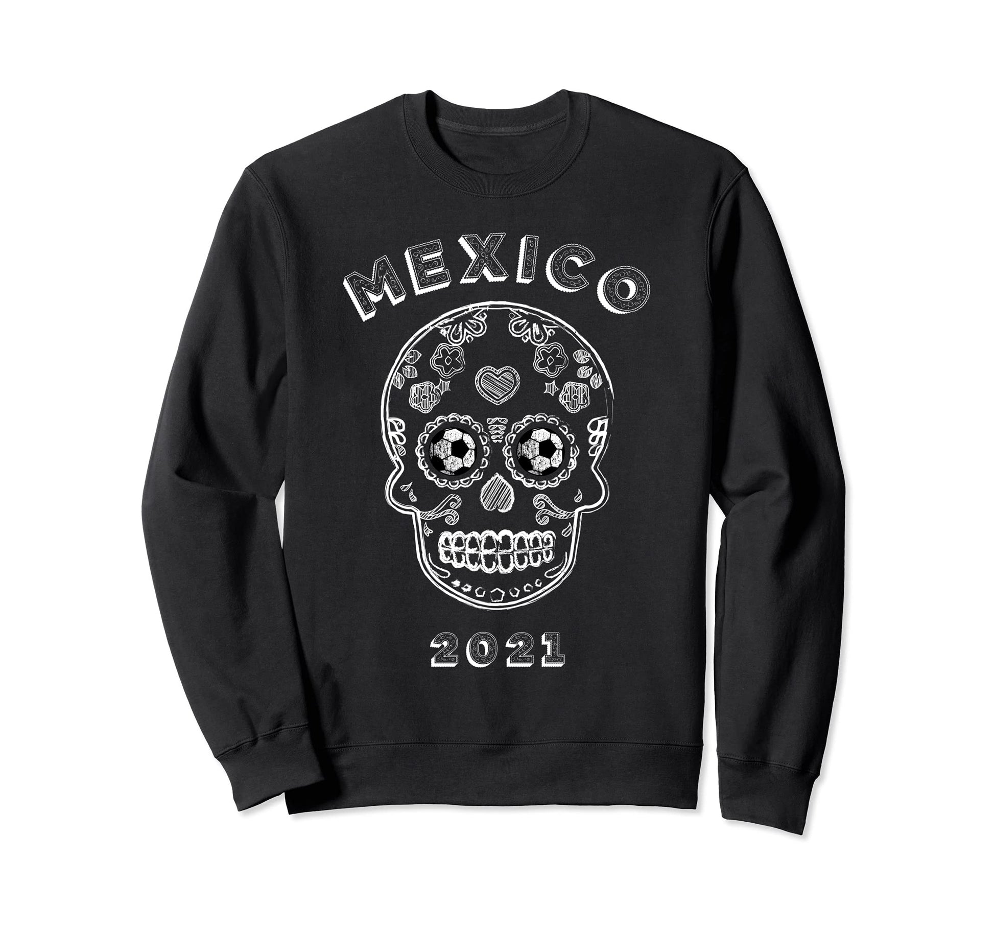 Mexico Soccer Team Sugar Skull Sweatshirt - Unique Graphic for Adults - T-Shirt, Sweatshirt, Hoodie