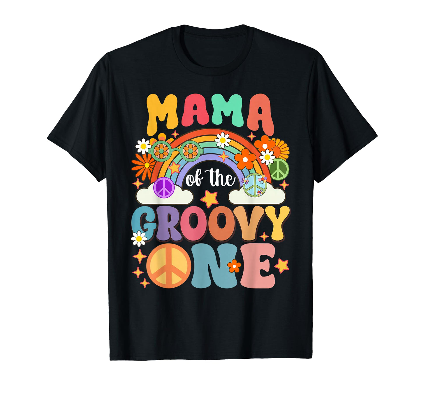 Mama Groovy One Matching Family 1St T-Shirt - Novelty Apparel for Adults - T-Shirt, Sweatshirt, Hoodie
