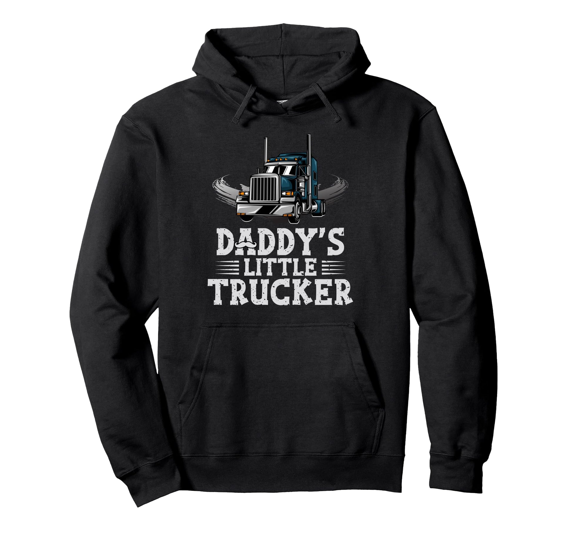 Daddys Little Trucker Truck Driver Hoodie - Graphic Print for Adults - T-Shirt, Sweatshirt, Hoodie