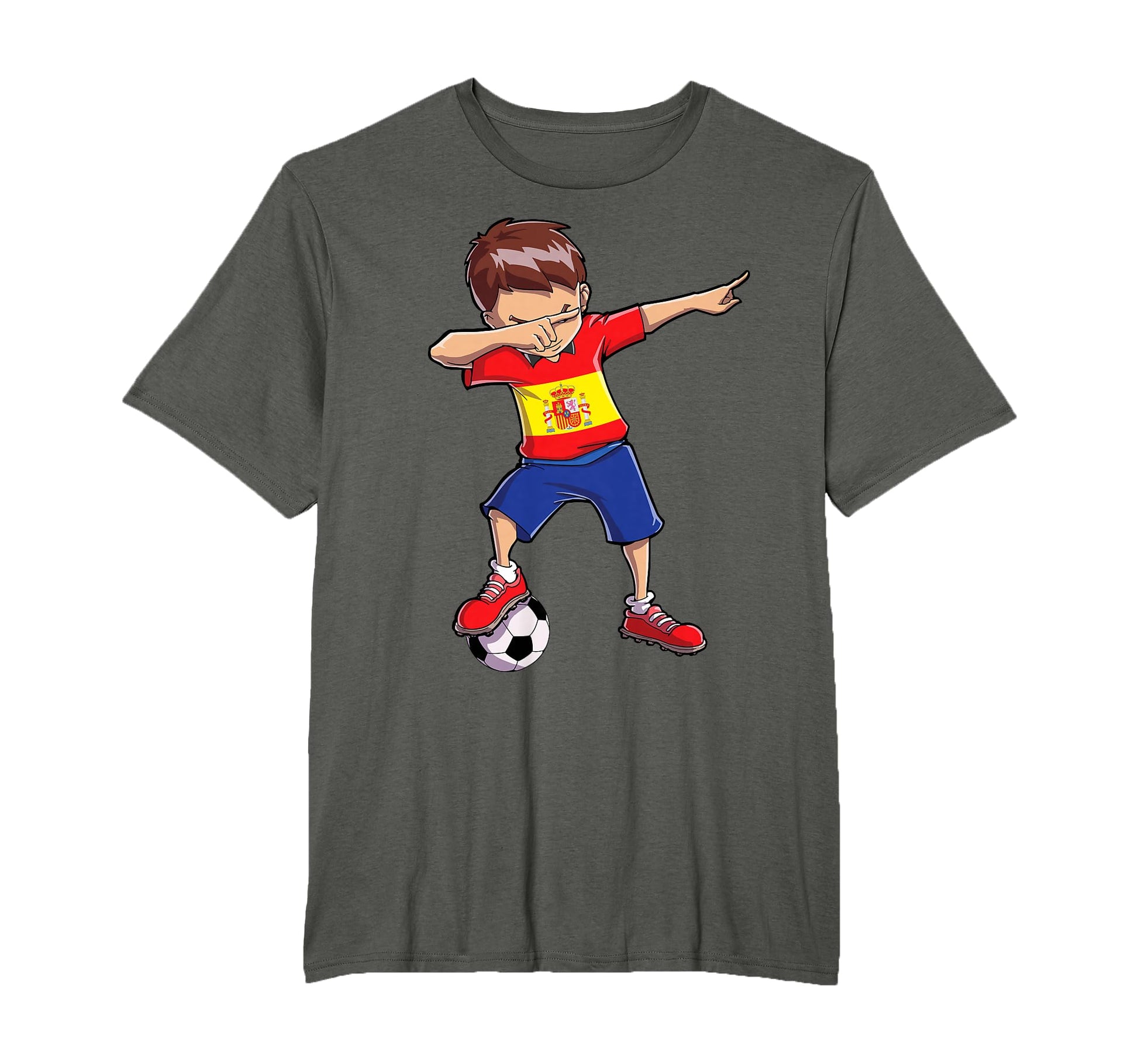 Dabbing Soccer Spain Spanish Football T-Shirt - Trendy Graphic for Adults - T-Shirt, Sweatshirt, Hoodie