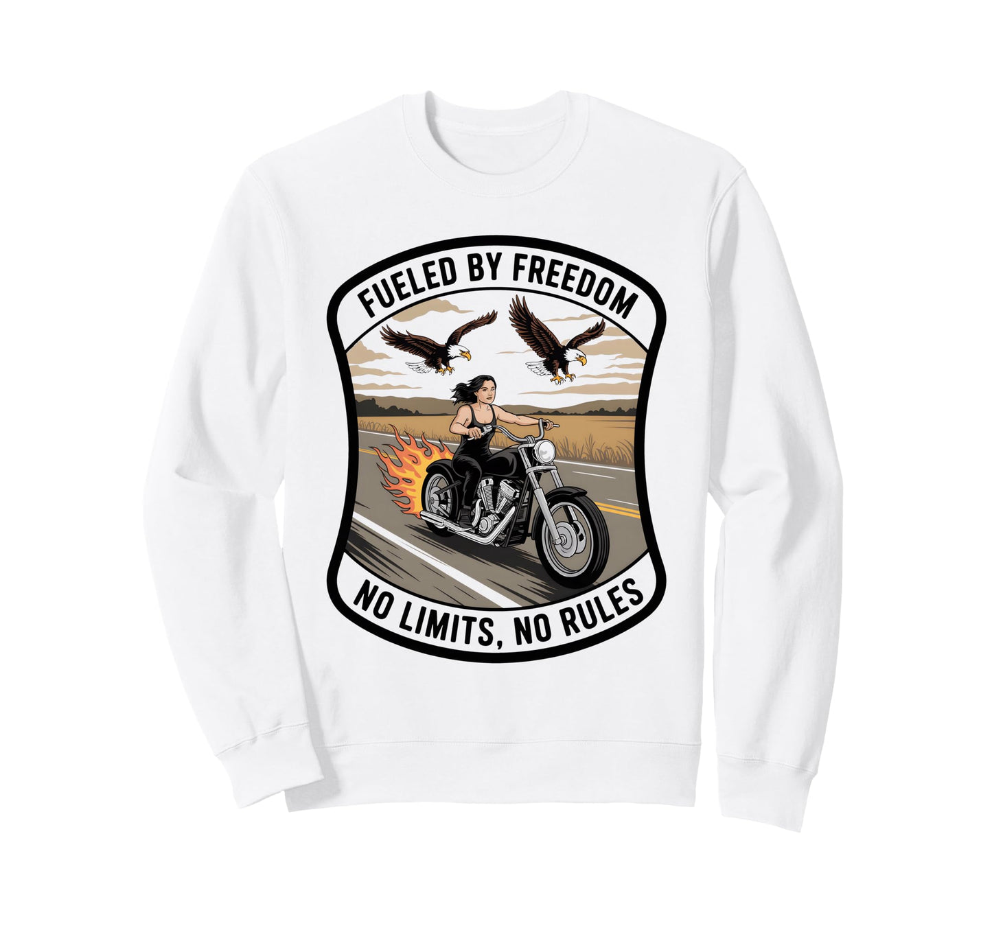 Biker Motorbiker Motorcyclist Dirt Bike Sweatshirt - Unique Graphic Unisex - T-Shirt, Sweatshirt, Hoodie