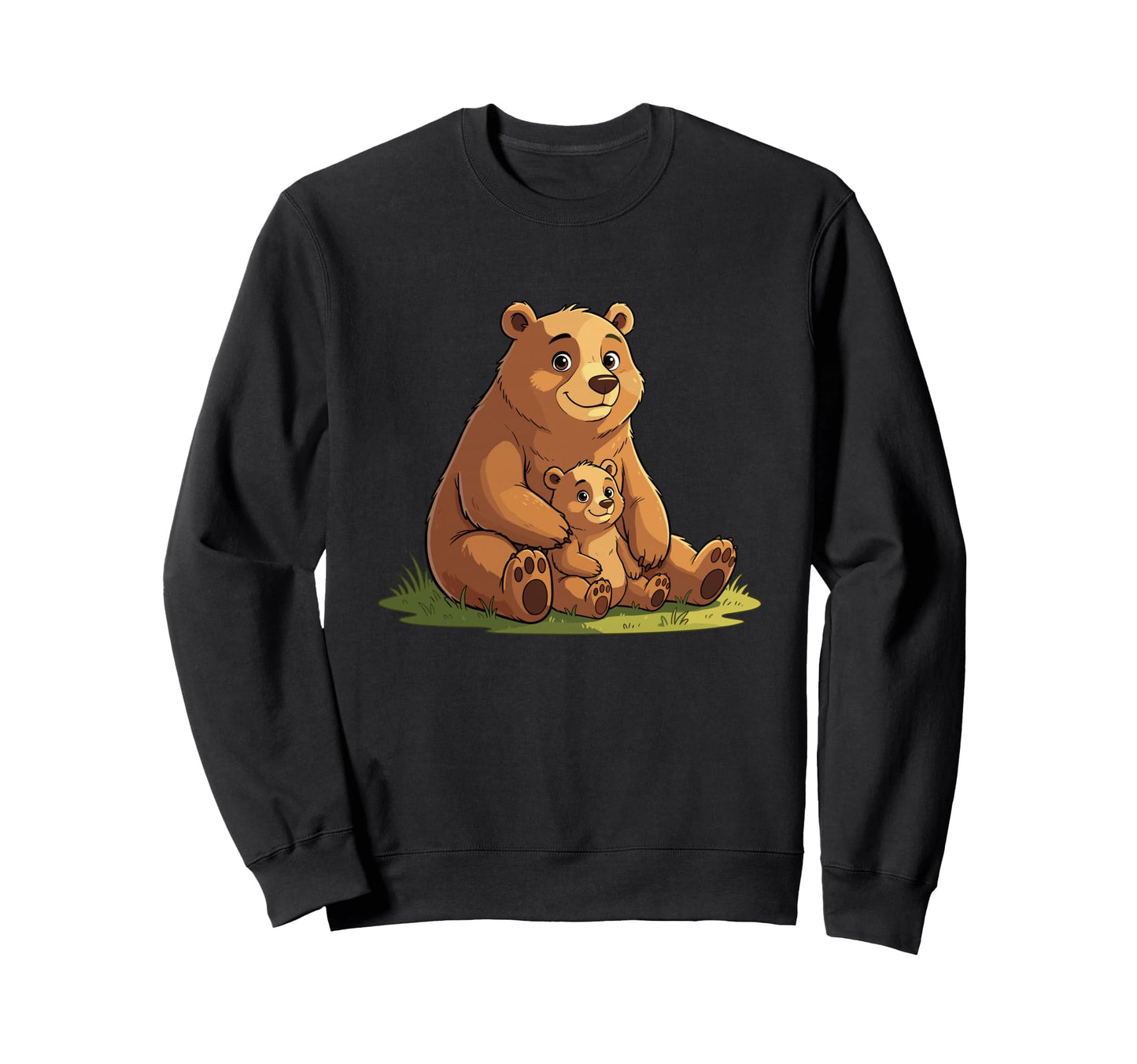 Father Bear Cub Family Scene Sweatshirt - Trendy Graphic Unisex - T-Shirt, Sweatshirt, Hoodie