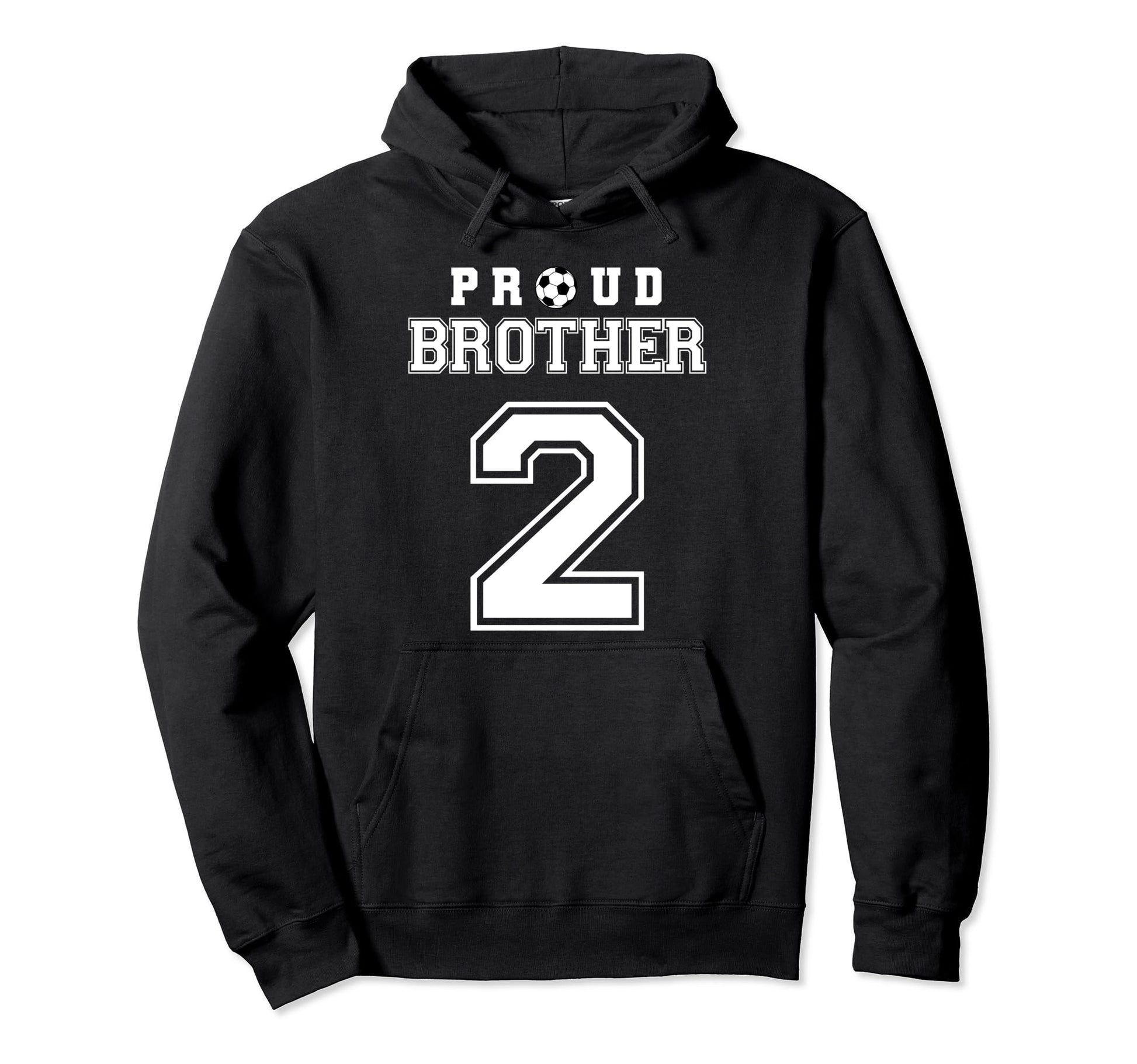 Number 2 Custom Proud Soccer Futbol Hoodie - Fun Novelty Design for Adults - T-Shirt, Sweatshirt, Hoodie