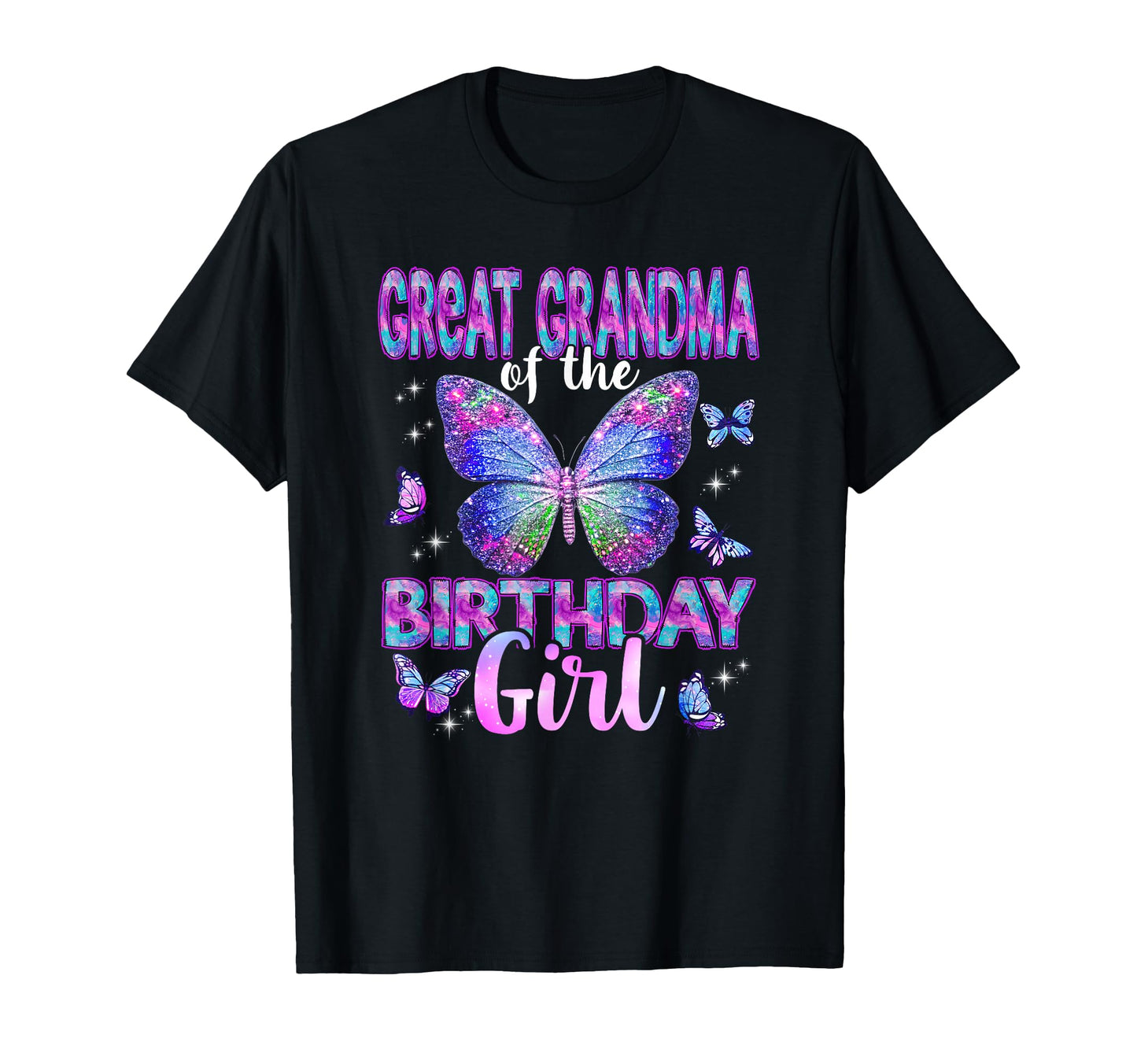 Great Grandma Birthday Butterfly T-Shirt - Custom Art Print for Adults - T-Shirt, Sweatshirt, Hoodie