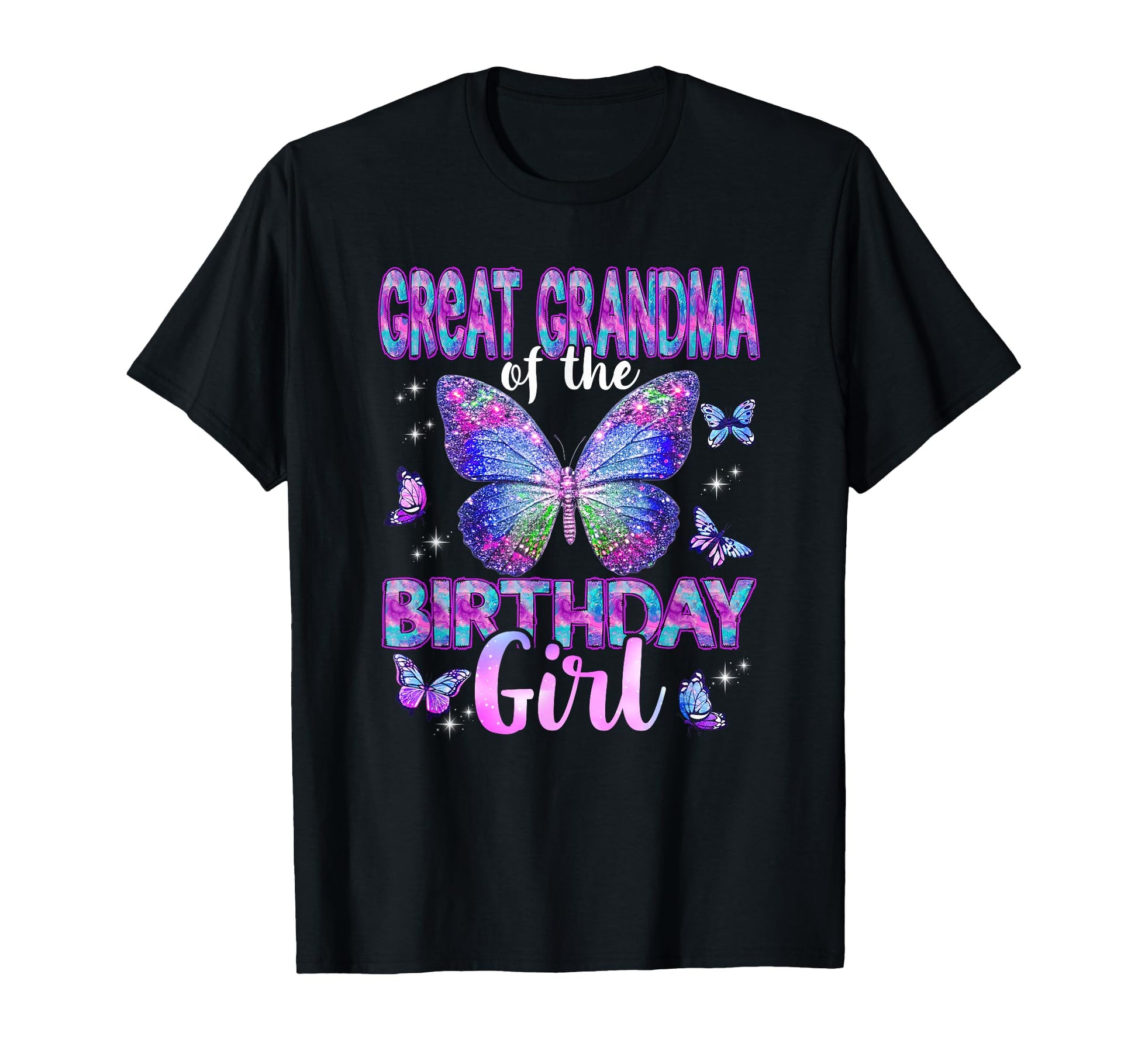 Great Grandma Birthday Butterfly T-Shirt - Custom Art Print for Adults - T-Shirt, Sweatshirt, Hoodie